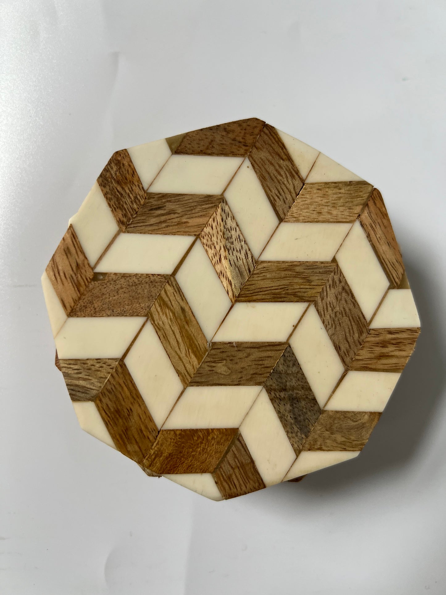 SET OF 4 MANGO WOOD COASTERS