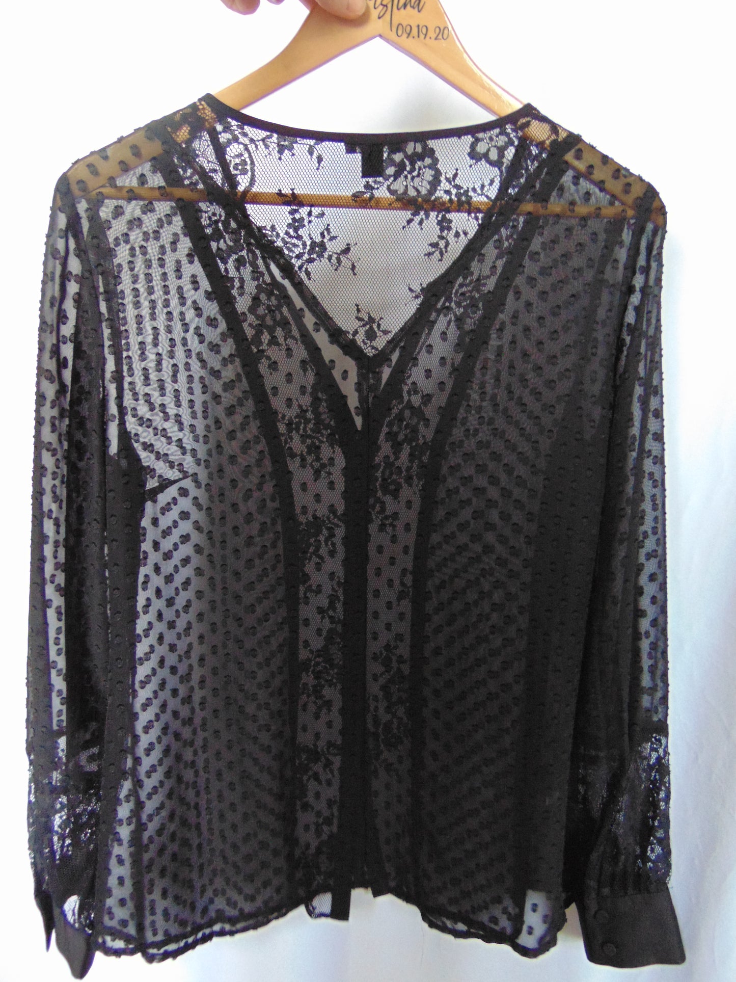 BLACK SHEER BLOUSE