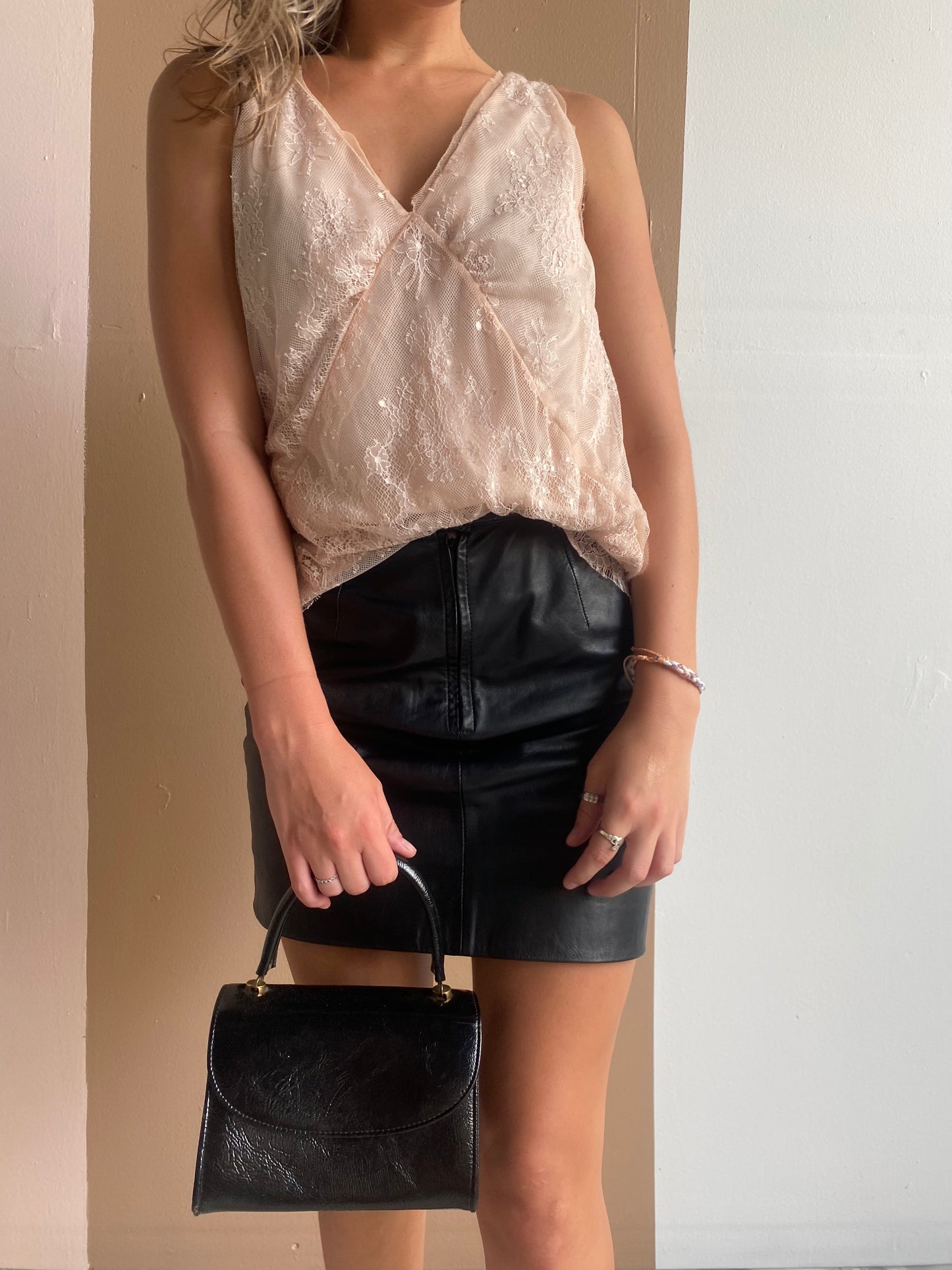 GENUINE LEATHER PENCIL SKIRT