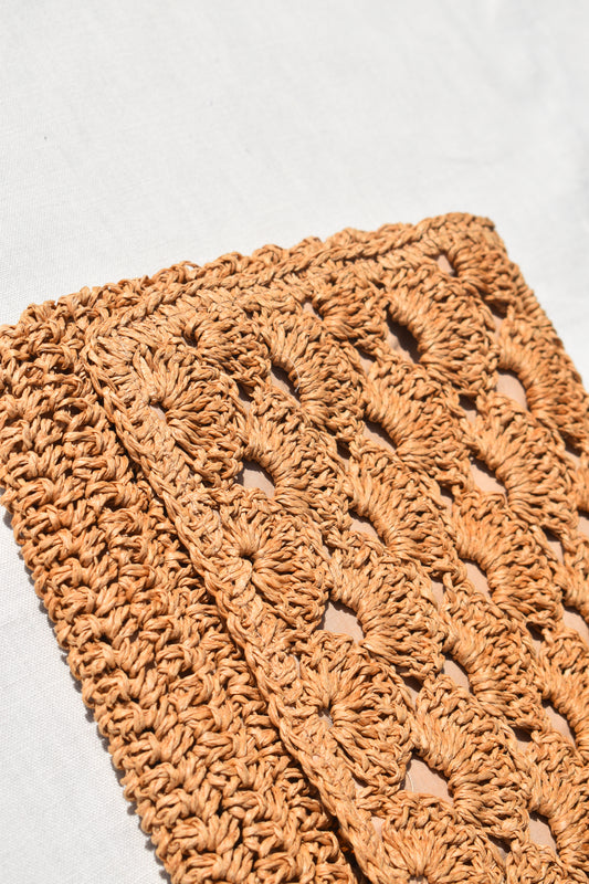 RATTAN WRISTLET/CLUTCH