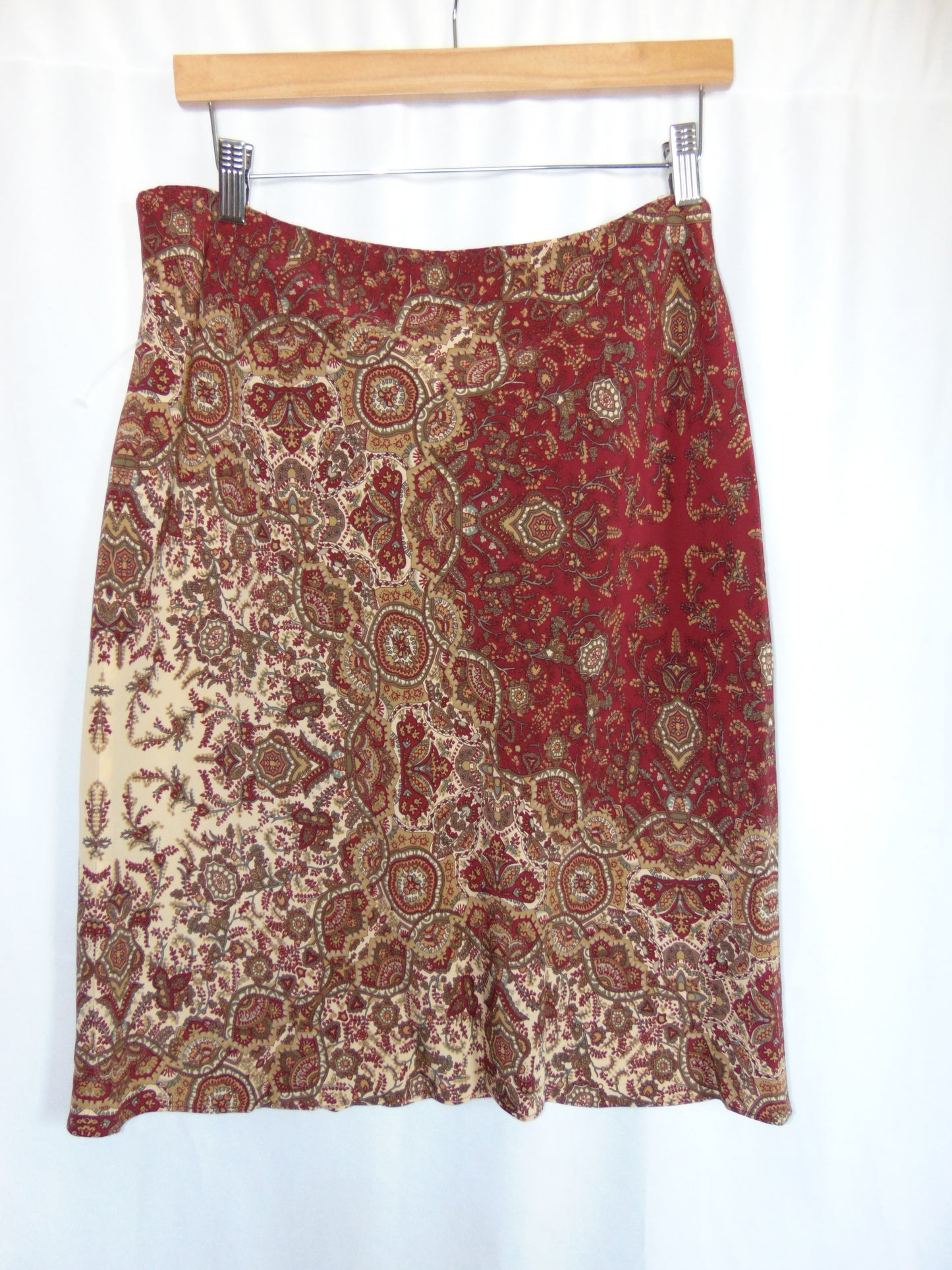 100% SILK PAISLEY SKIRT