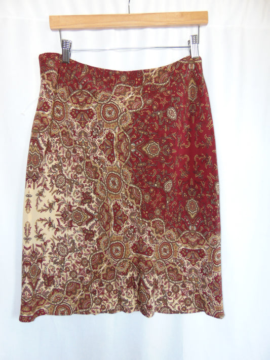 100% SILK PAISLEY SKIRT
