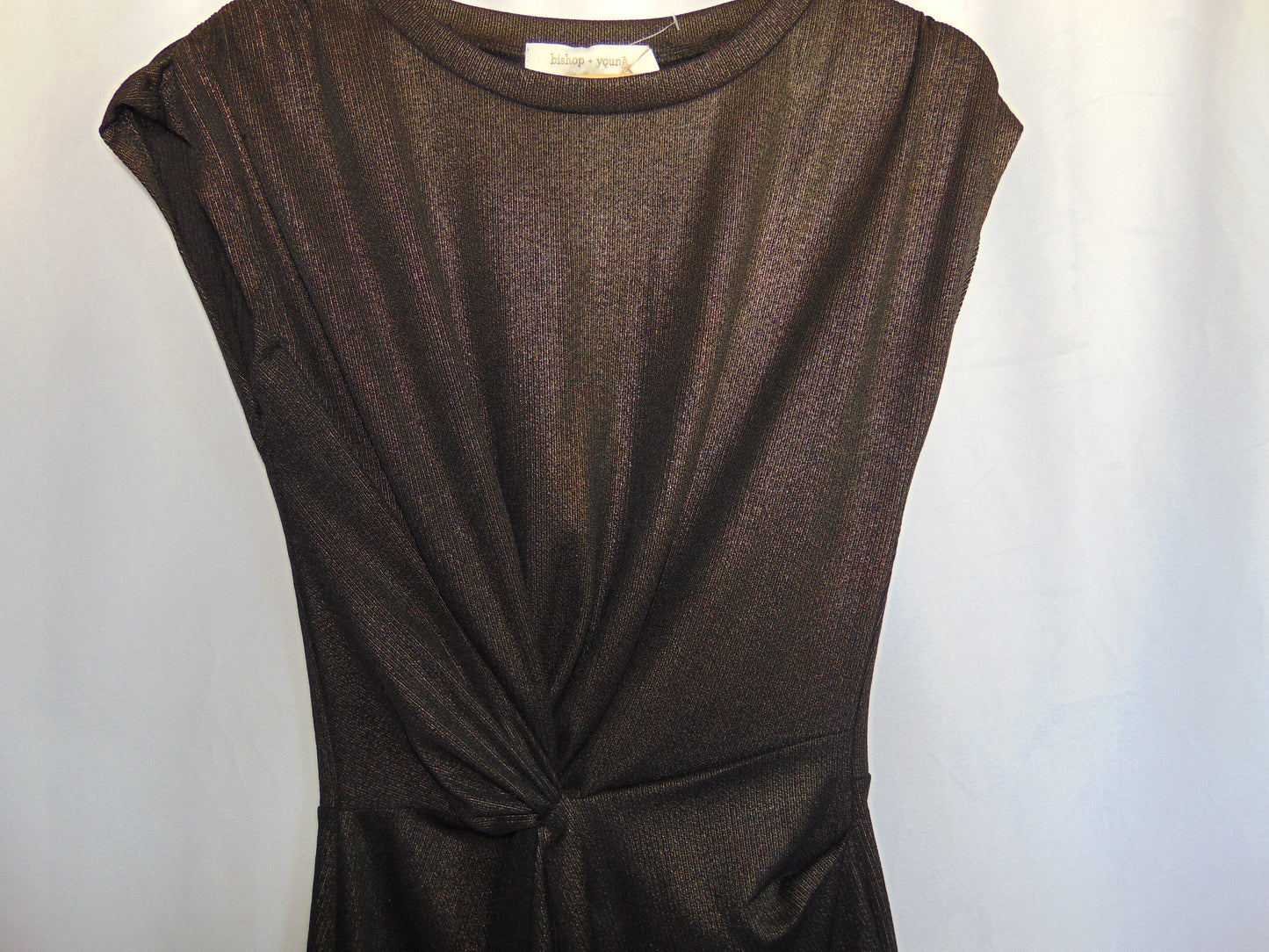 BISHOP + YOUNG METALLIC MINI DRESS