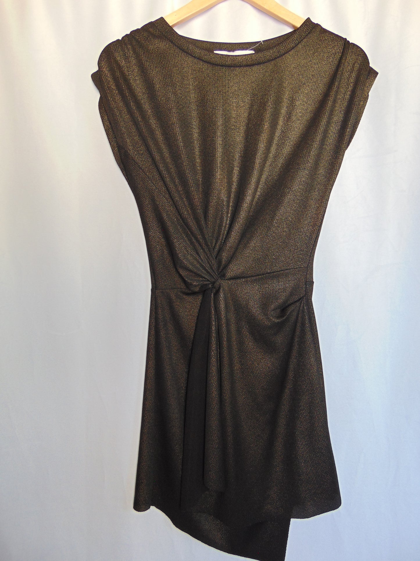 BISHOP + YOUNG METALLIC MINI DRESS