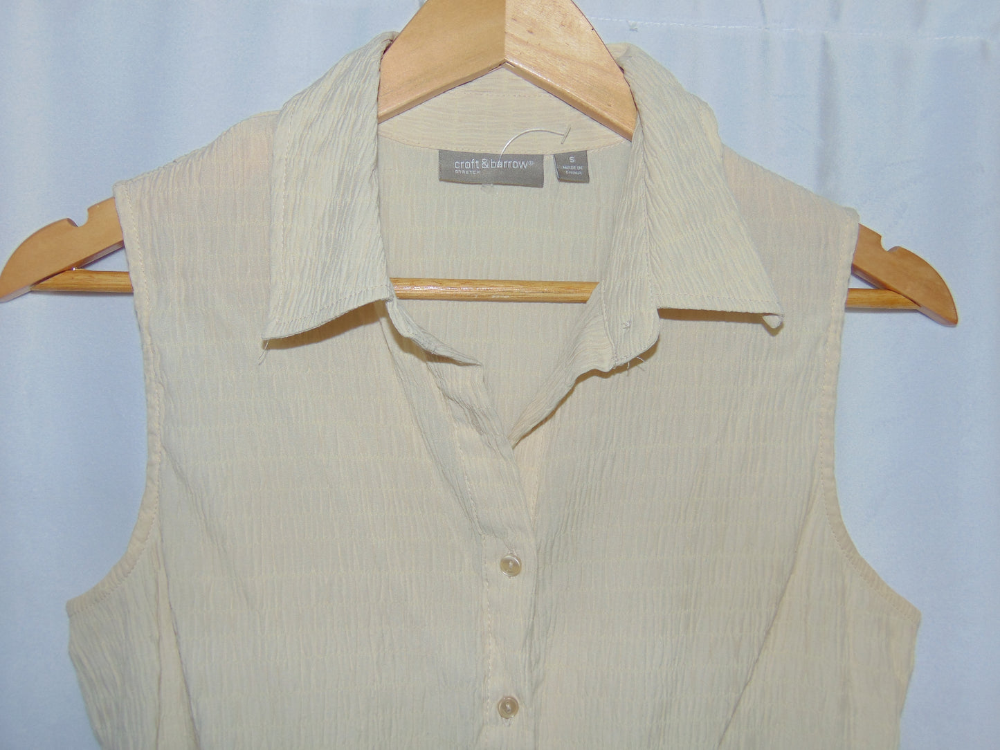 CREAM CRINKLE BLOUSE