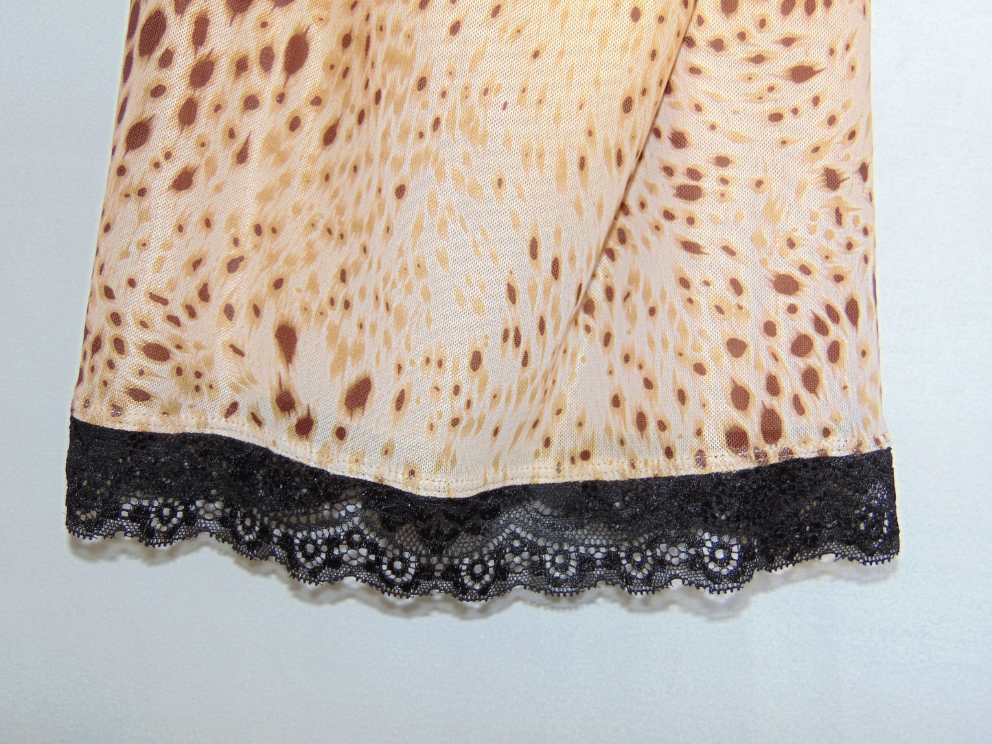 CHEETAH MESH LACE MINI DRESS