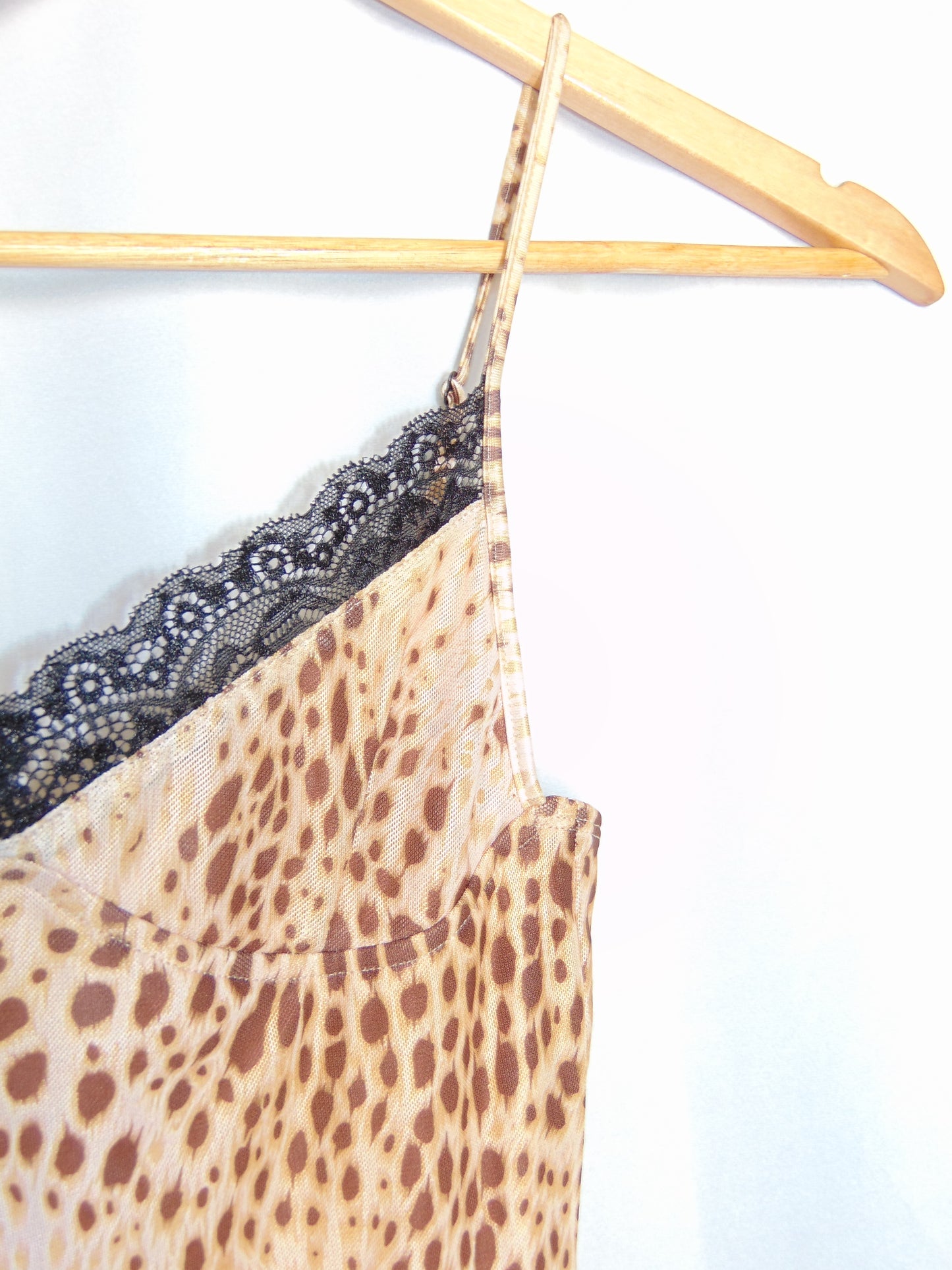 CHEETAH MESH LACE MINI DRESS