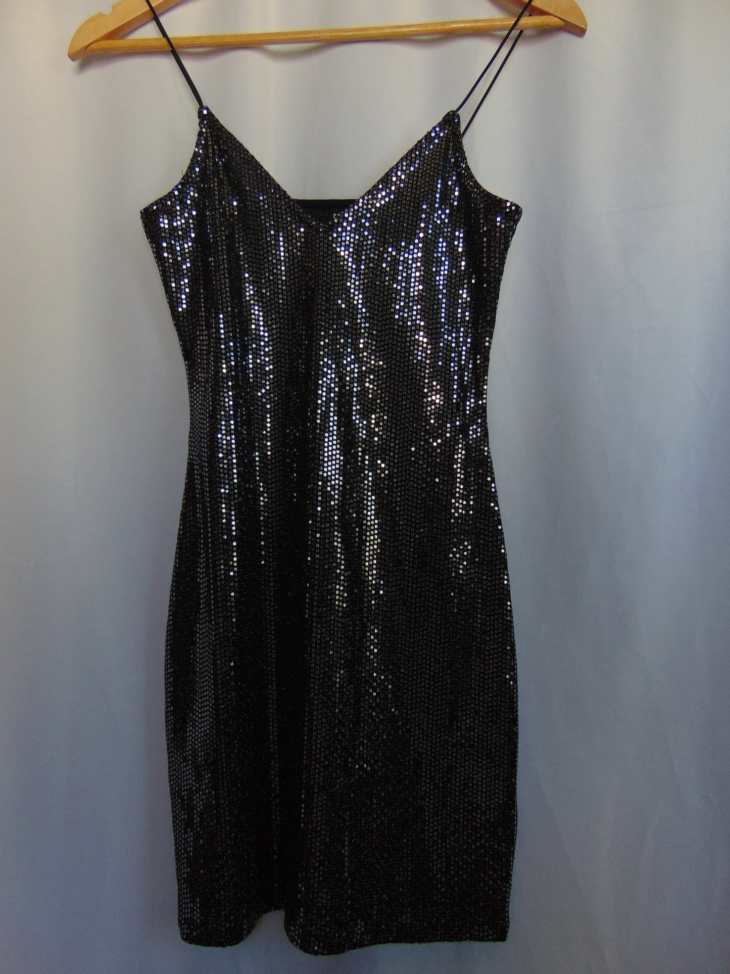 BLACK MIRROR SEQUIN MINI DRESS