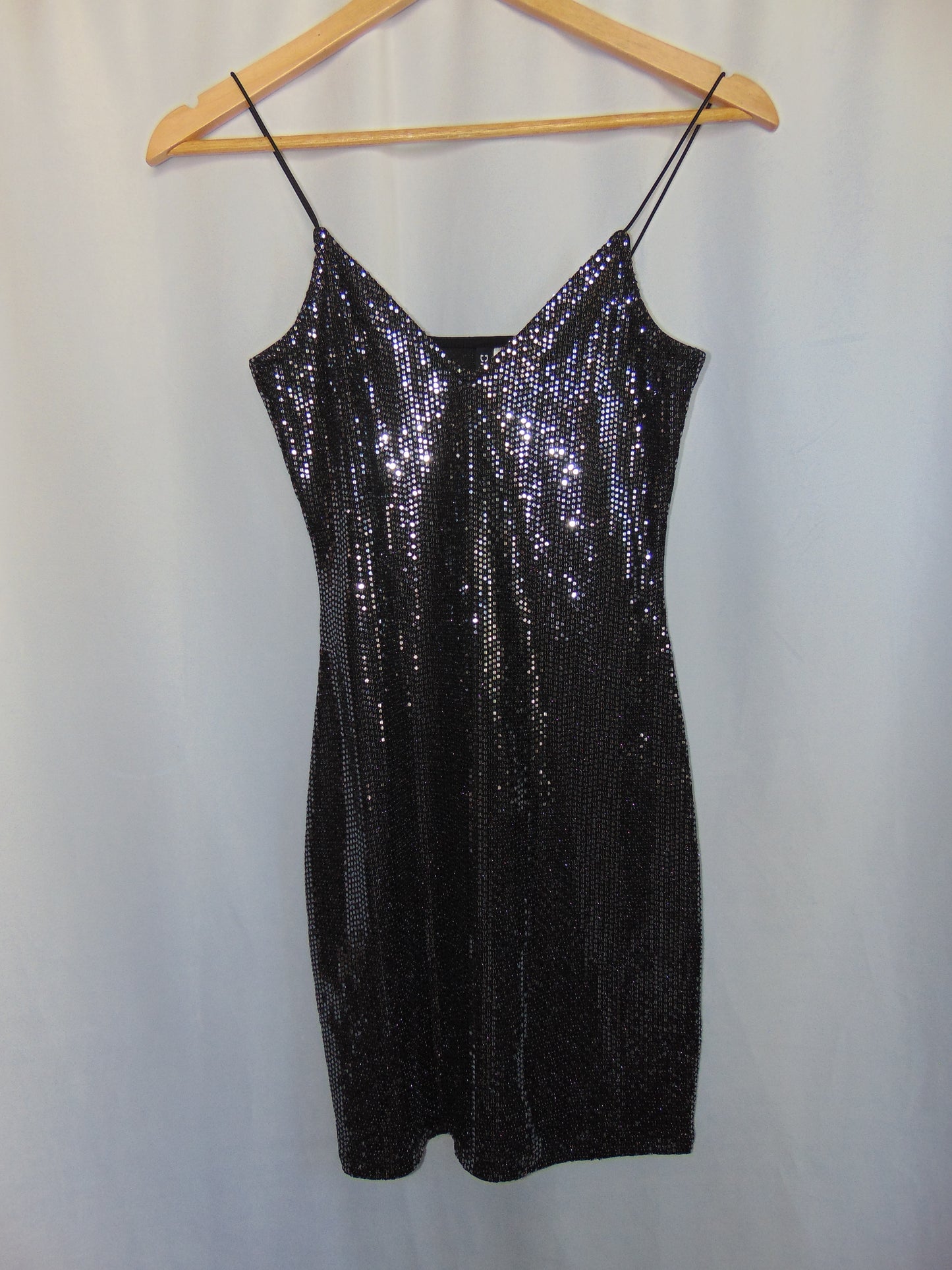 BLACK MIRROR SEQUIN MINI DRESS