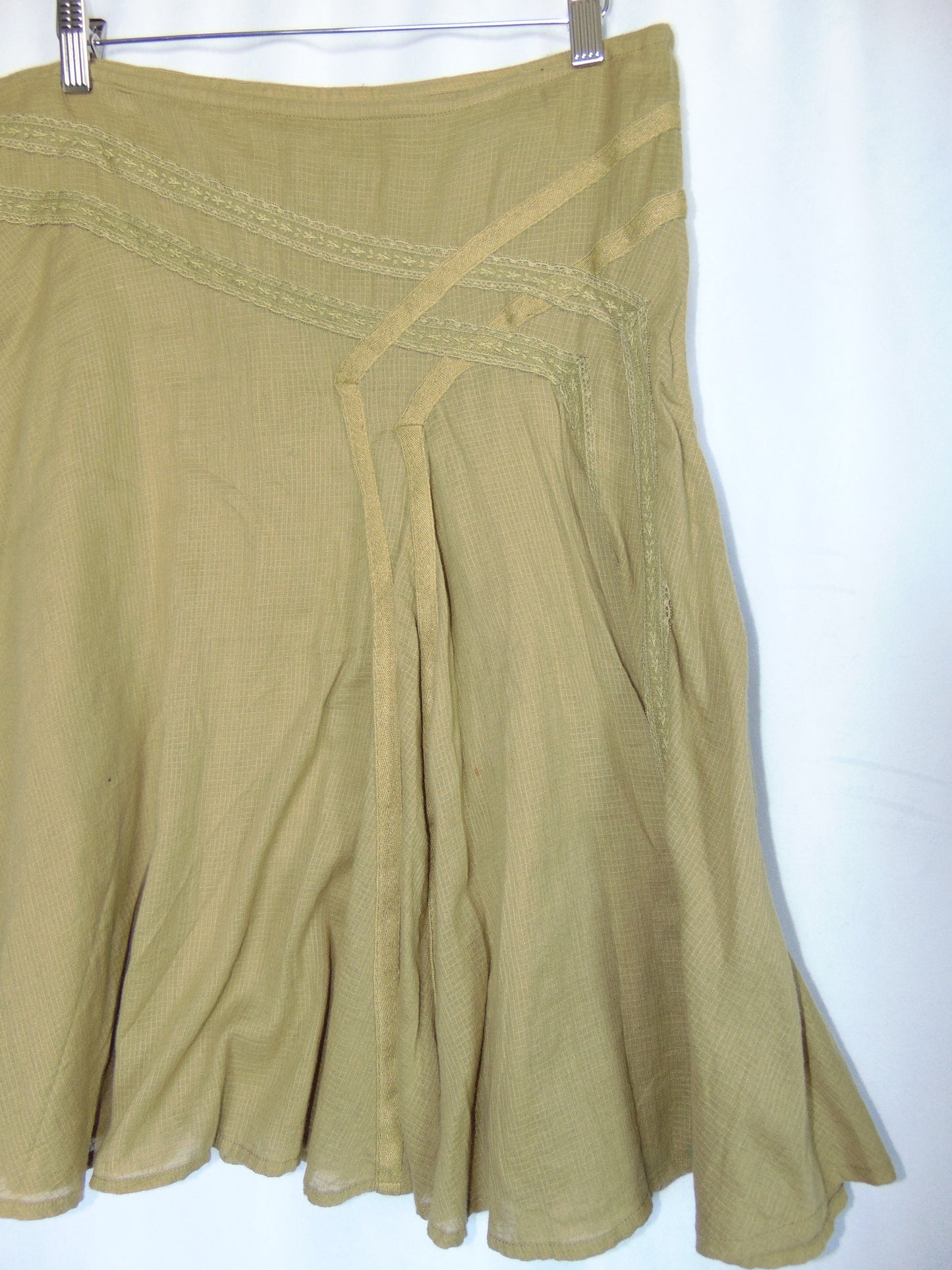 GREEN COTTON SKIRT