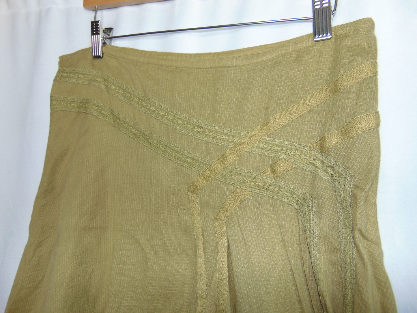 GREEN COTTON SKIRT