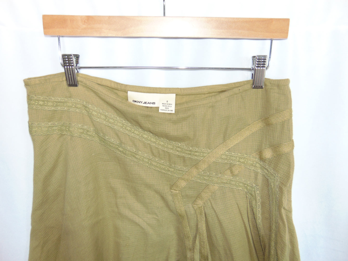 GREEN COTTON SKIRT