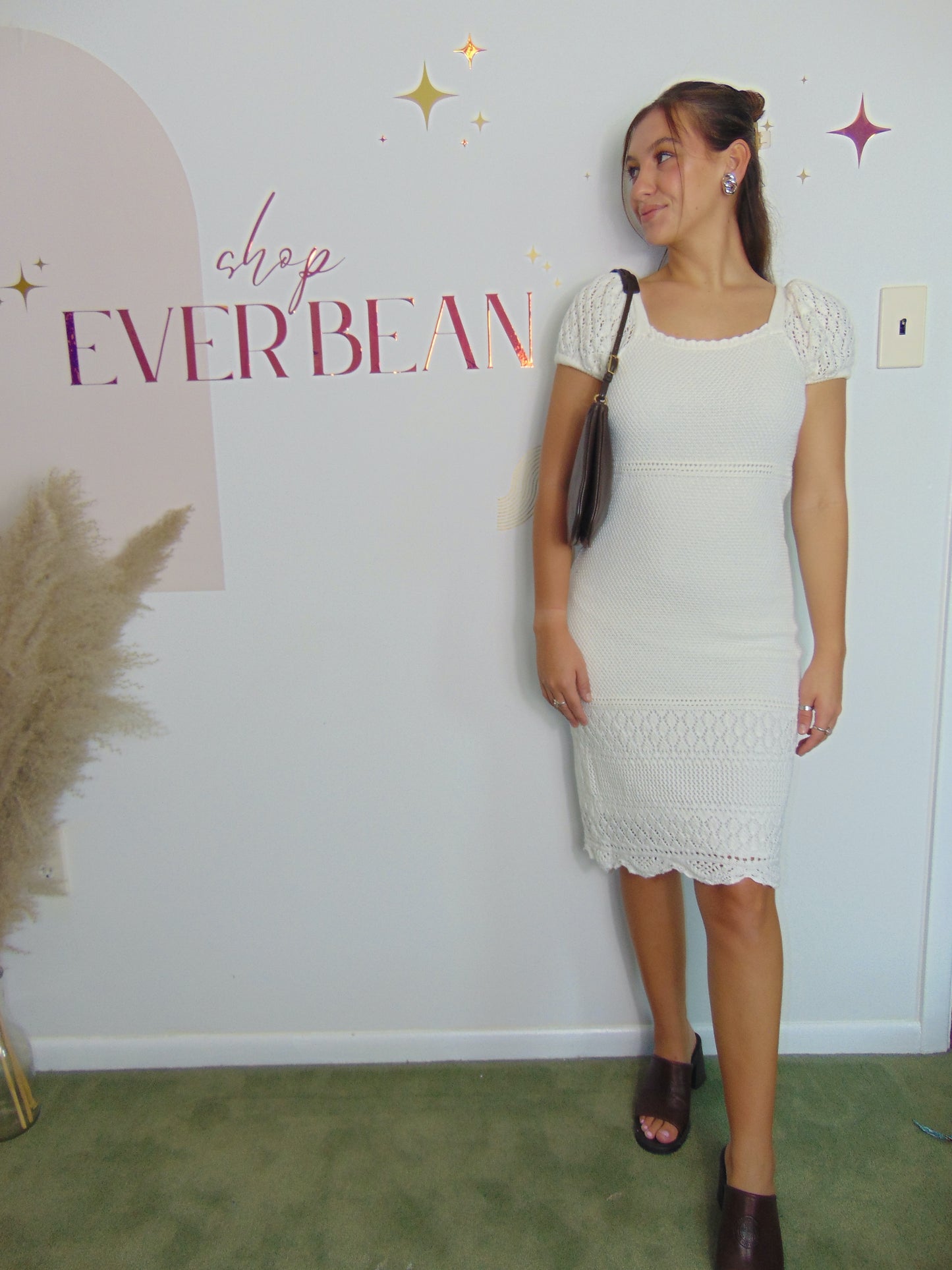 FRESHMAN 1996 WHITE CROCHET DRESS