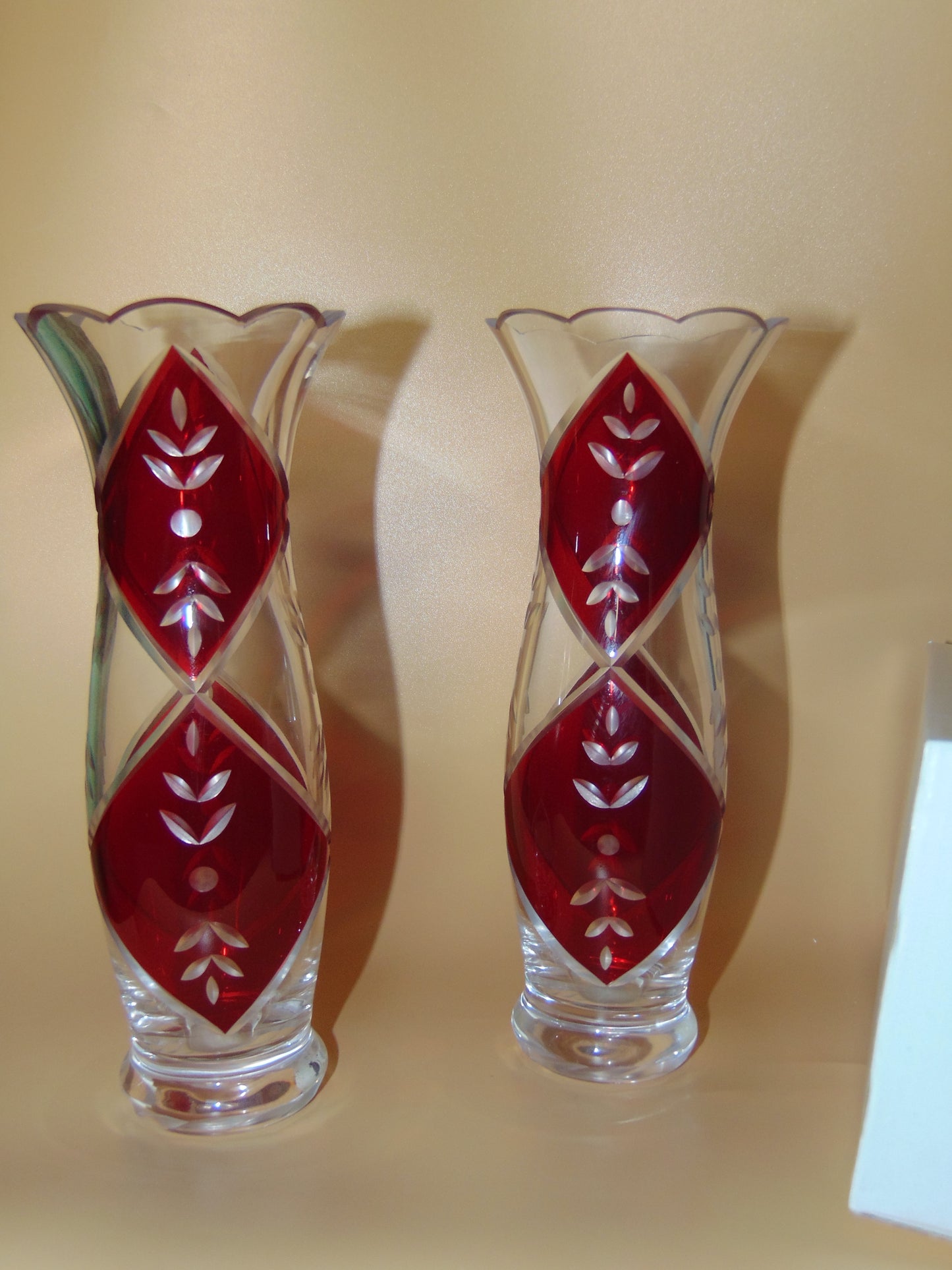 LENOX CRIMSON SPLENDOR VASES