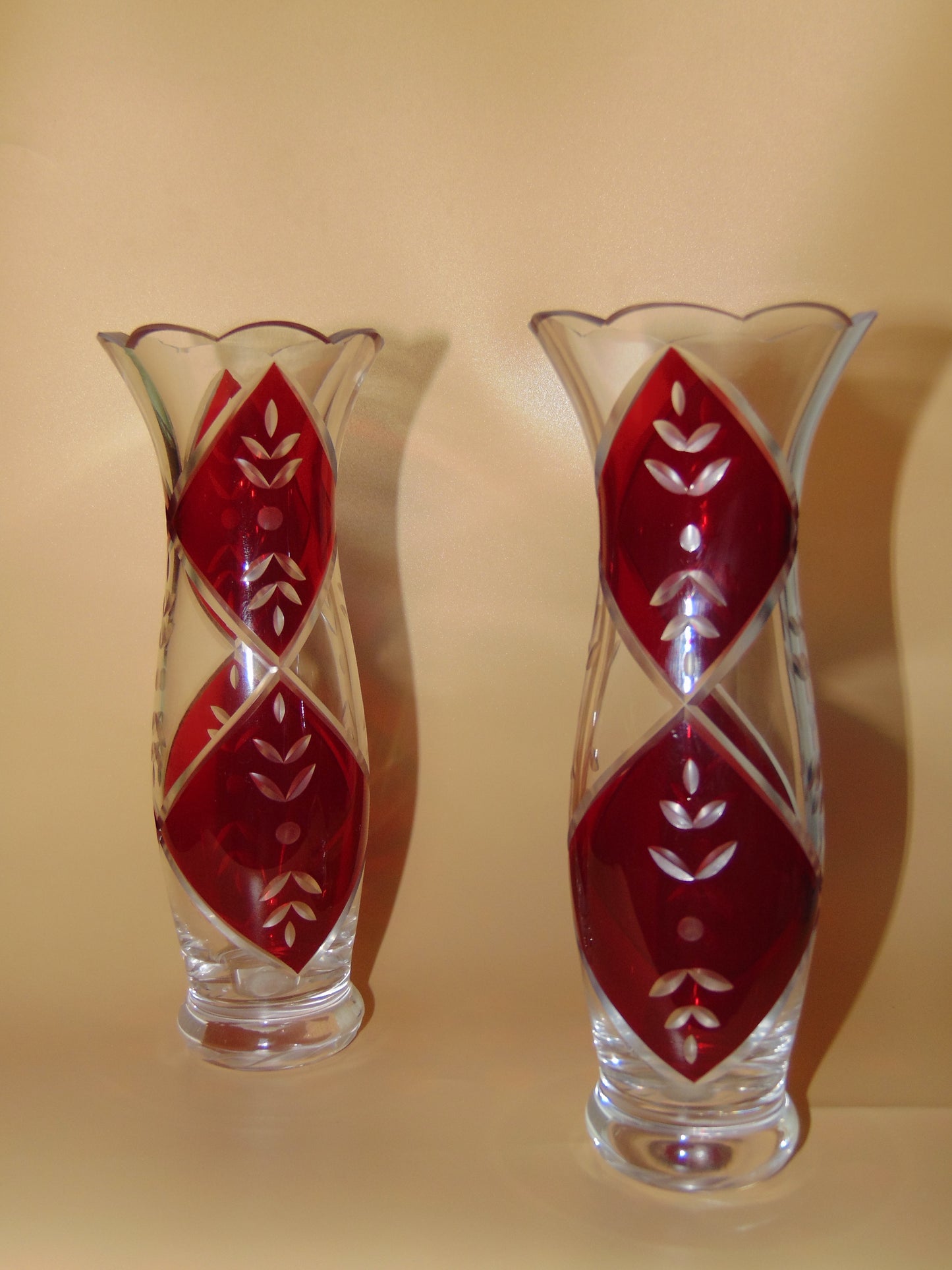 LENOX CRIMSON SPLENDOR VASES