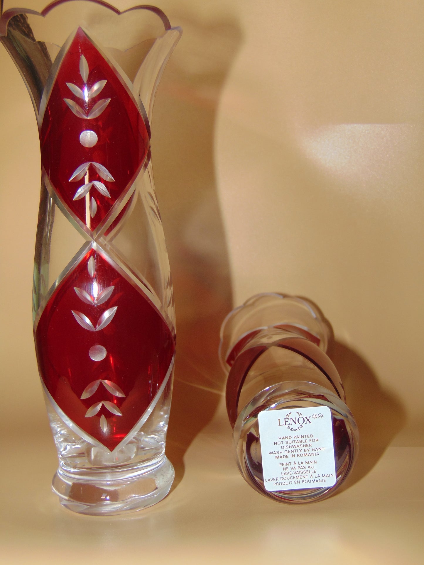 LENOX CRIMSON SPLENDOR VASES