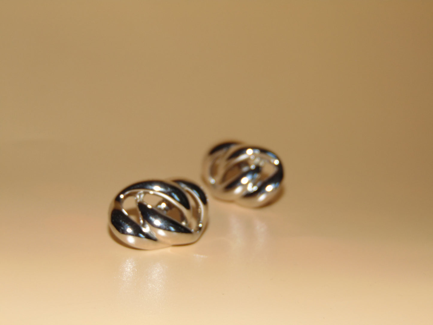 VINTAGE NAPIER 925 SIVLER BRAID EARRINGS