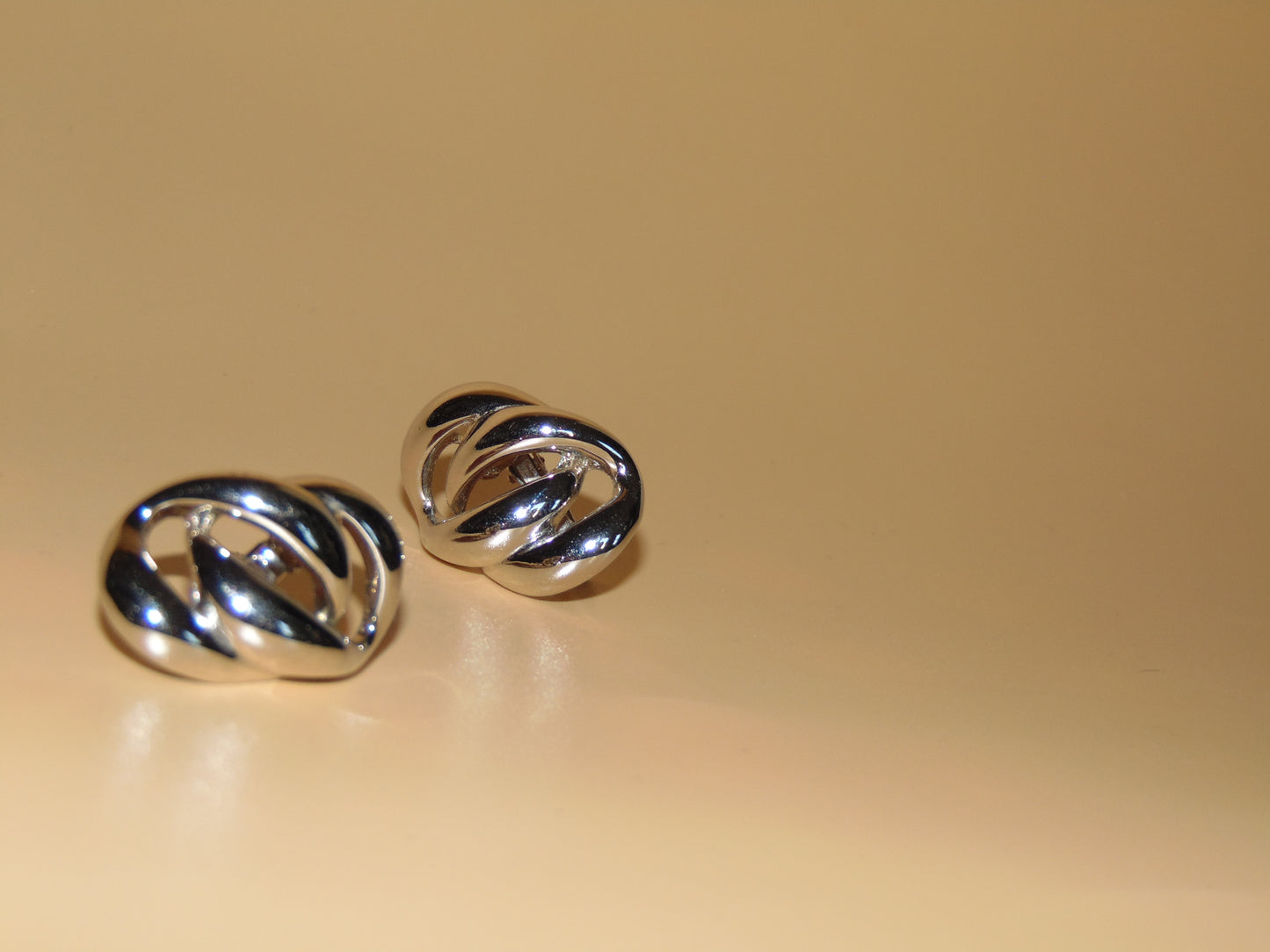 VINTAGE NAPIER 925 SIVLER BRAID EARRINGS
