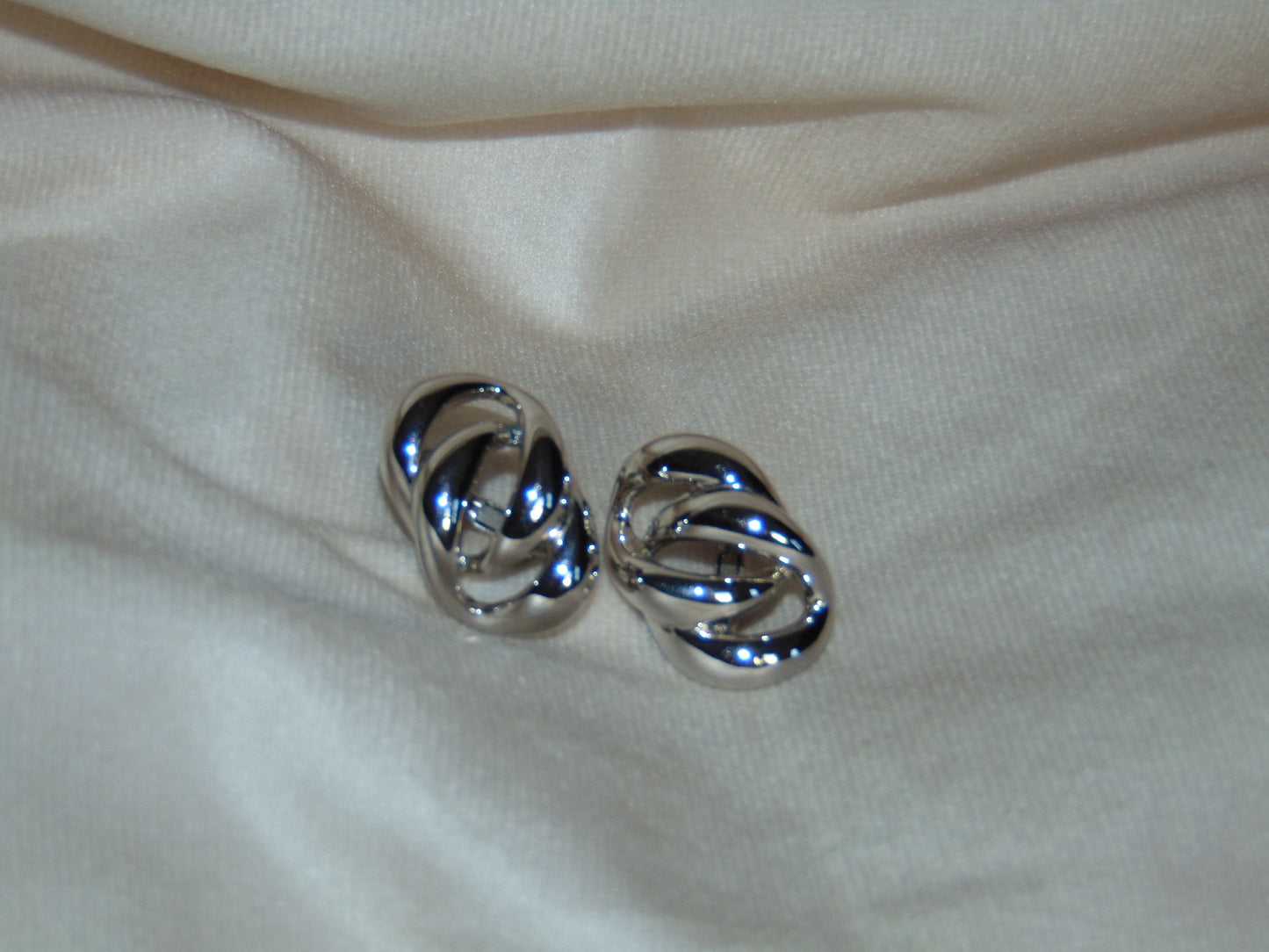 VINTAGE NAPIER 925 SIVLER BRAID EARRINGS