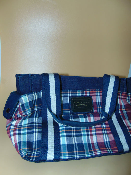 Y2K TOMMY HILFIGER DENIM MADRAS PLAID PURSE