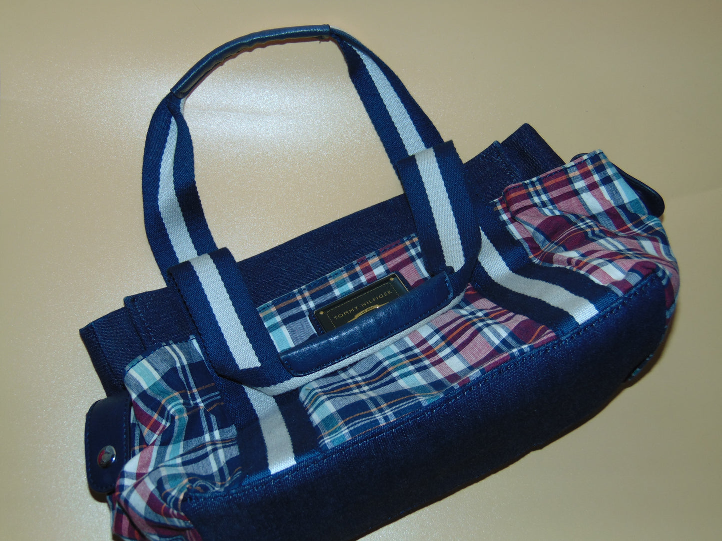 Y2K TOMMY HILFIGER DENIM MADRAS PLAID PURSE