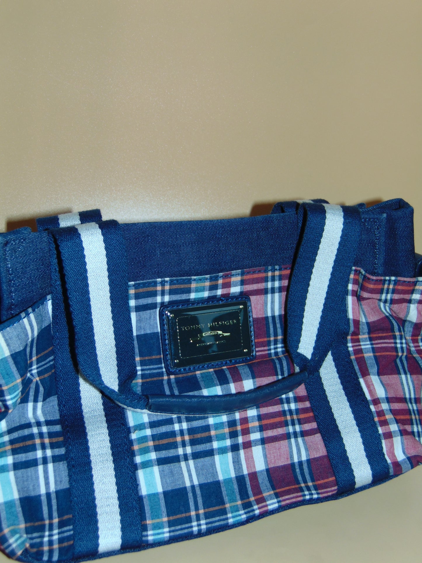 Y2K TOMMY HILFIGER DENIM MADRAS PLAID PURSE
