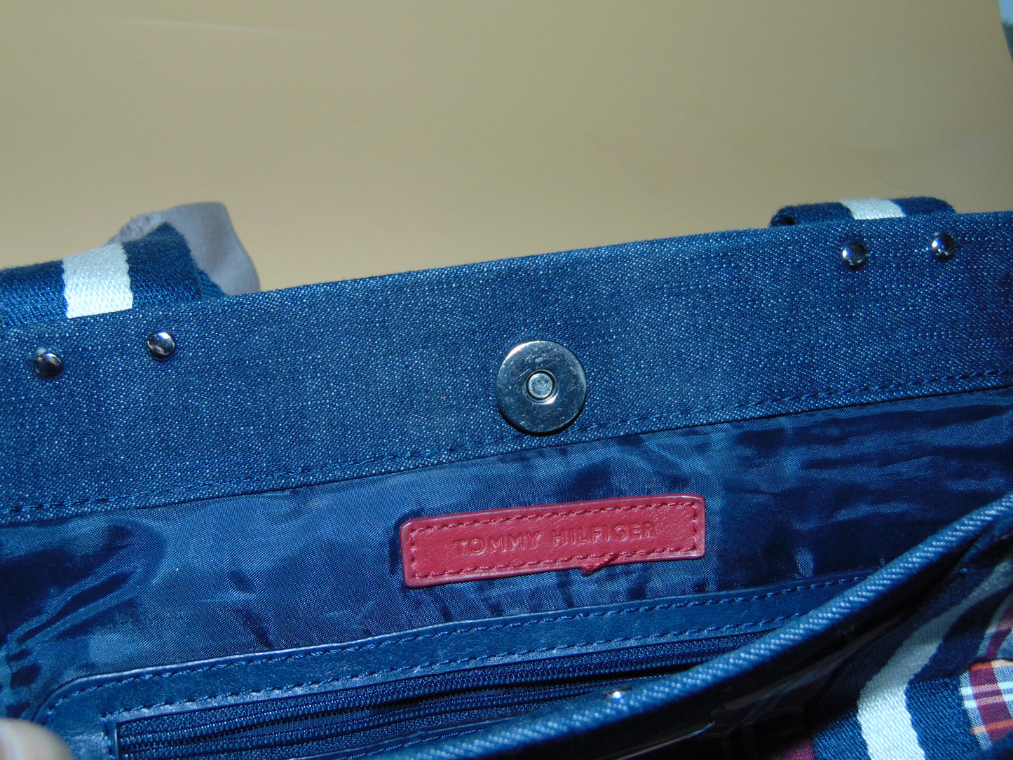 Y2K TOMMY HILFIGER DENIM MADRAS PLAID PURSE