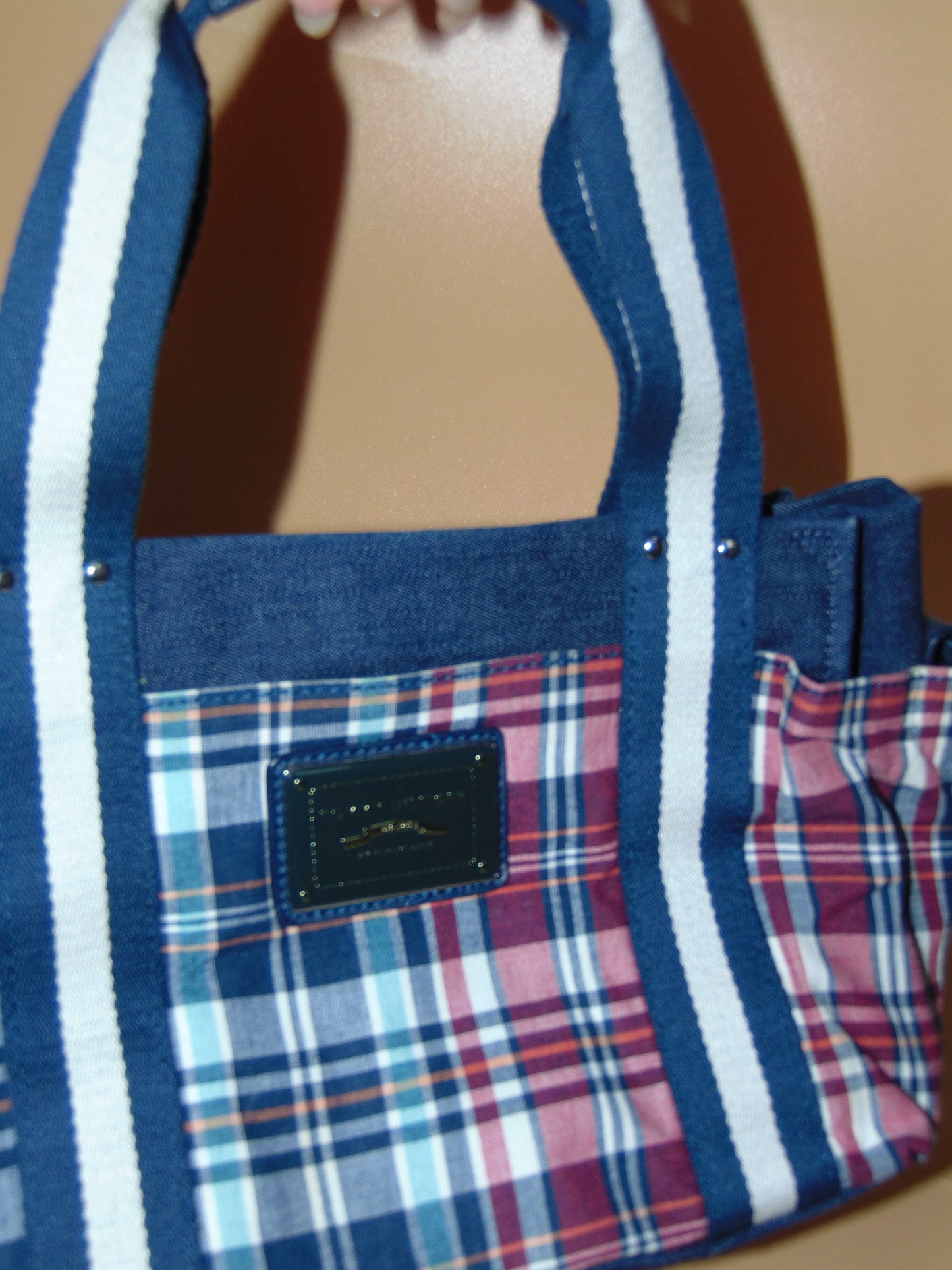 Y2K TOMMY HILFIGER DENIM MADRAS PLAID PURSE