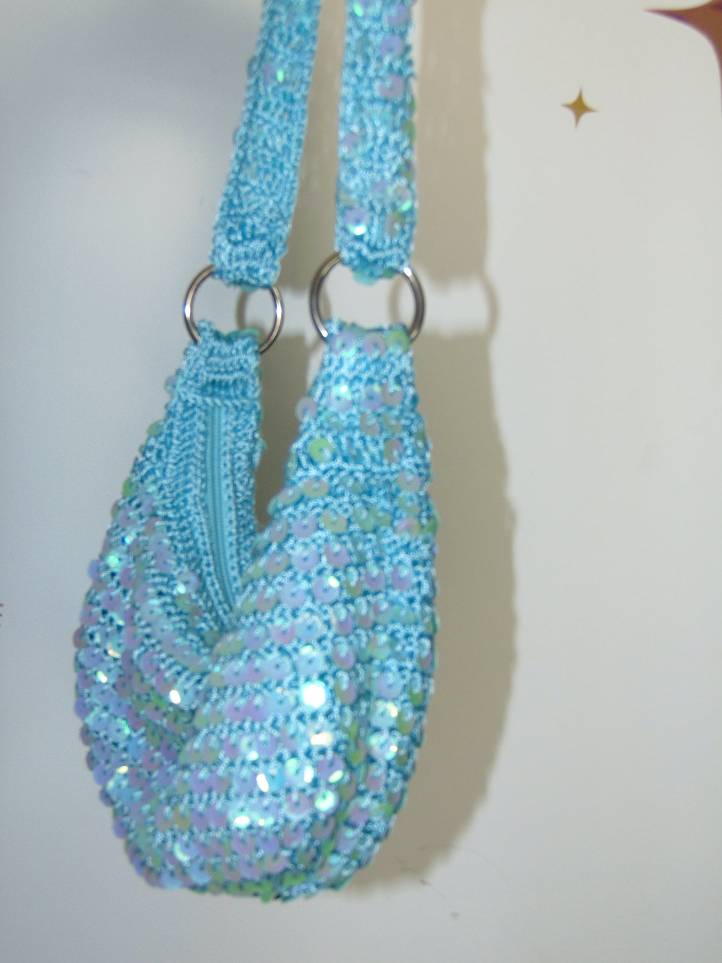90's/Y2K BLUE SEQUIN SATCHEL