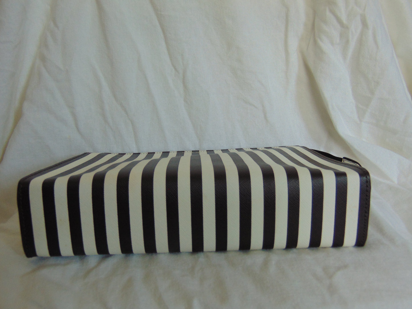 EXTREMELY RARE, ICONIC HENRI BENDEL CENTENNIA STRIPE WEST 57TH COSMETIC CLUTCH