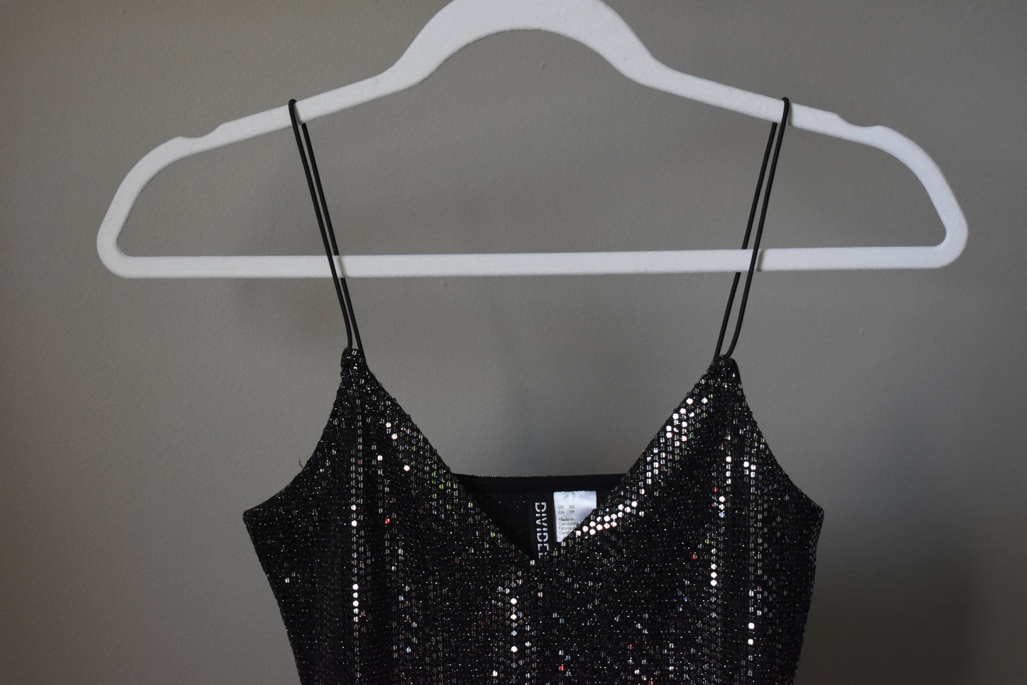 BLACK MIRROR SEQUIN MINI DRESS