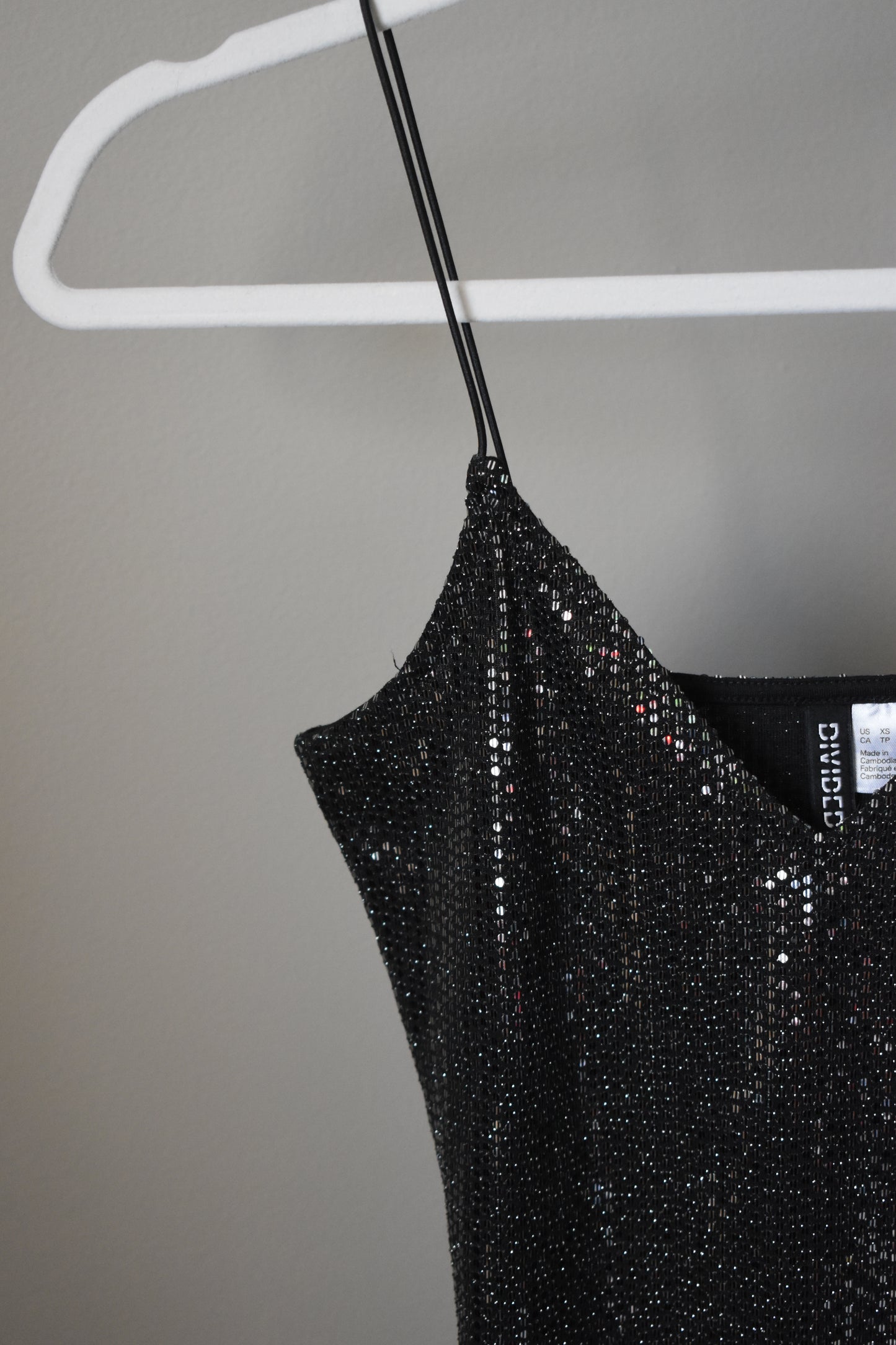 BLACK MIRROR SEQUIN MINI DRESS
