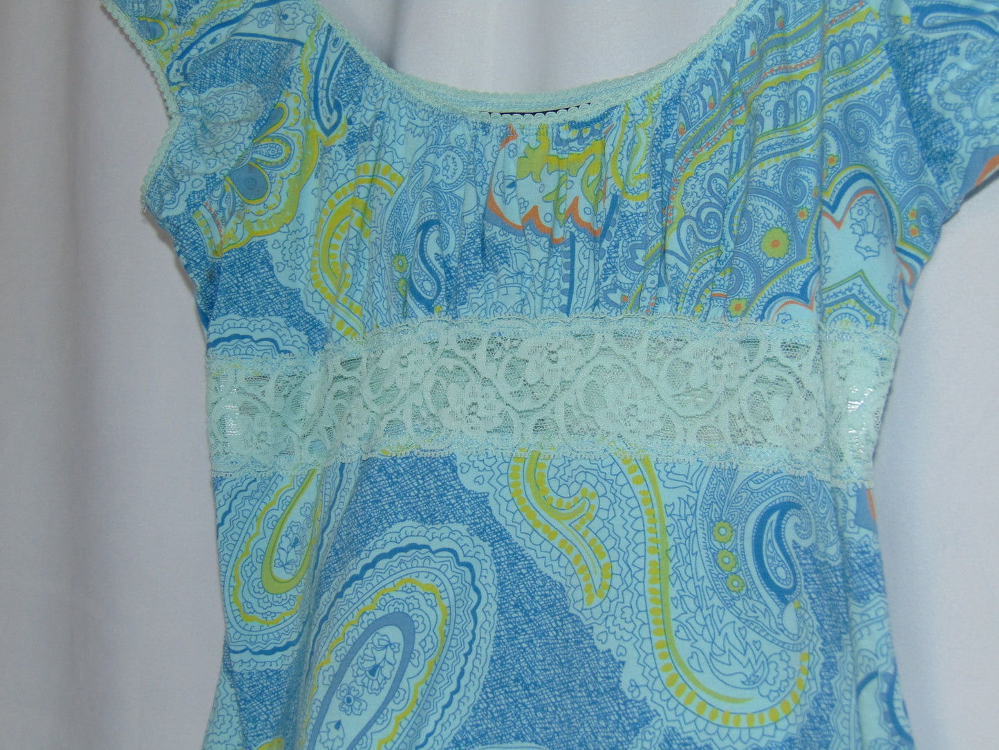 Y2K PAISLEY LACE TOP