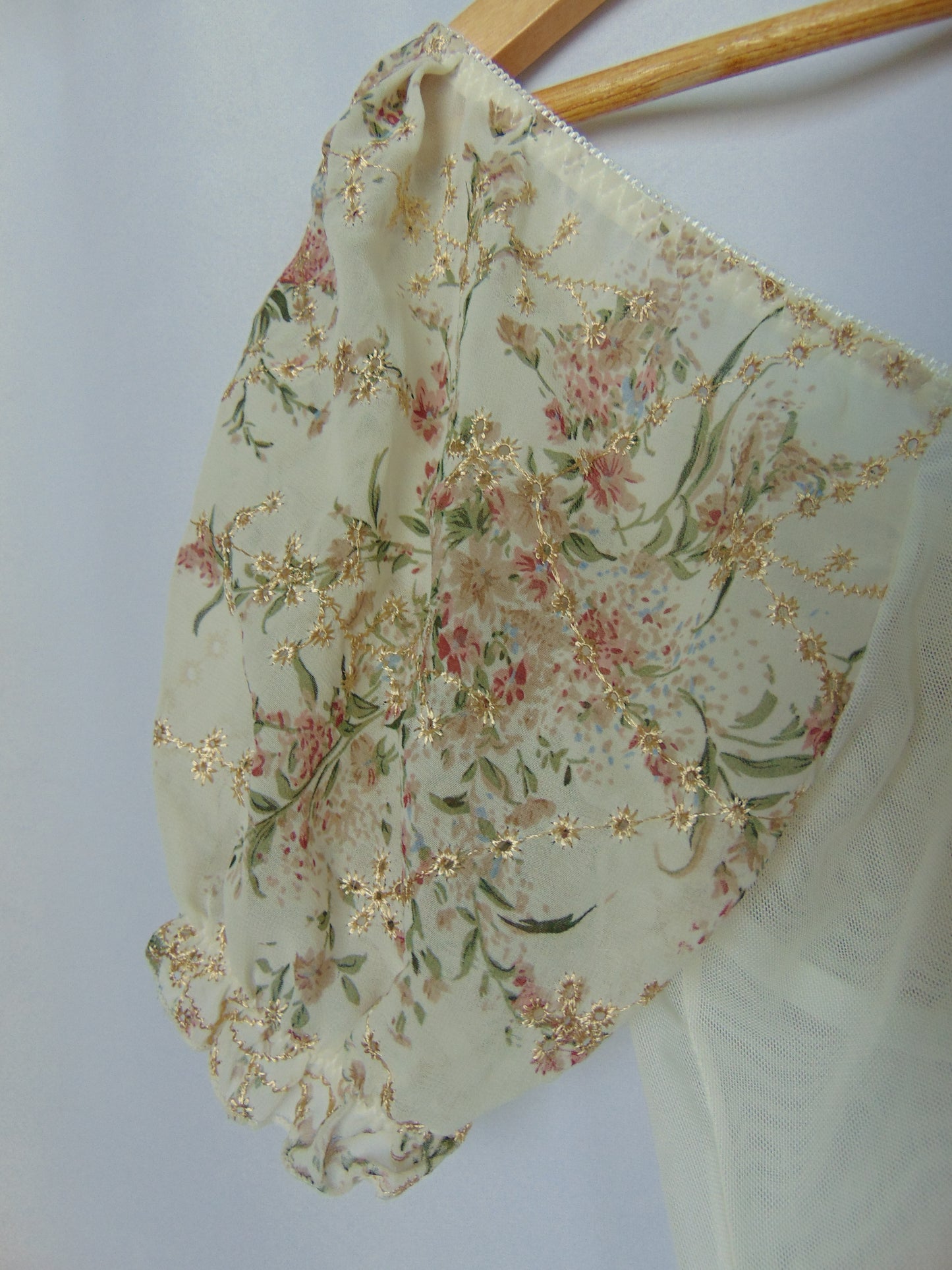 MESH EMBROIDERED FLORAL BUSTIER