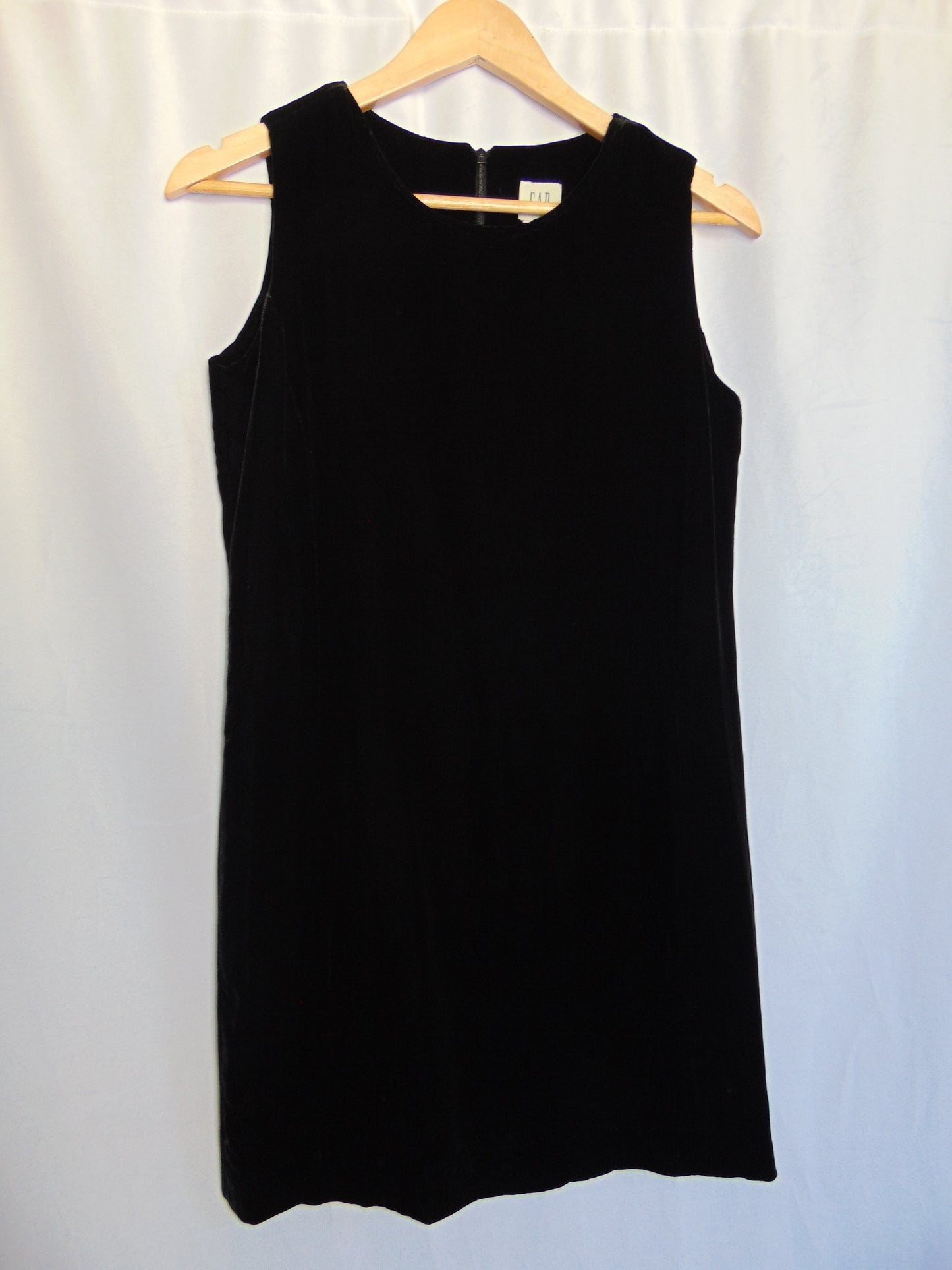 VINTAGE GAP SLEEVELESS VELVET SHIFT DRESS