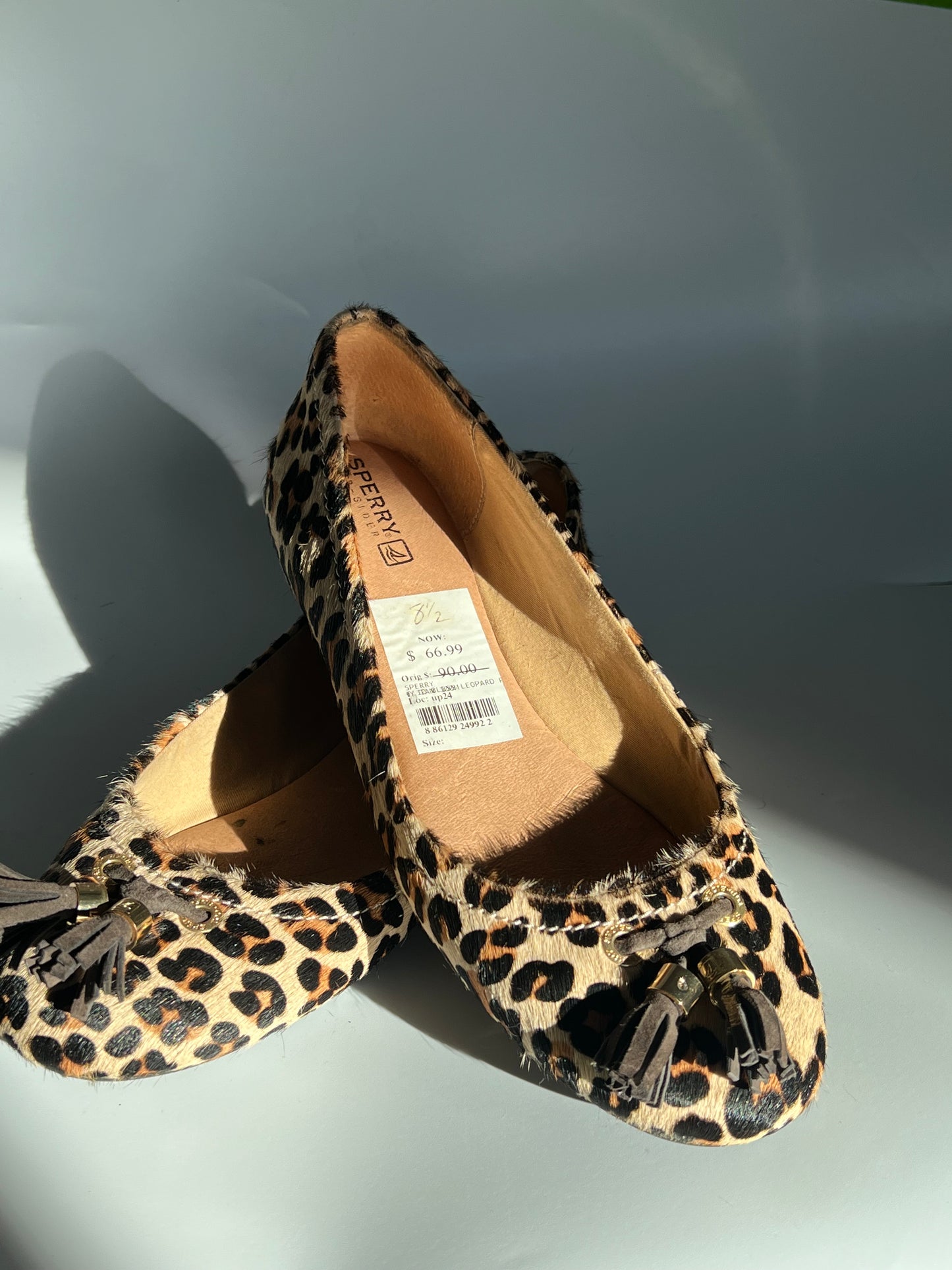 LEOPARD SPERRY BALLET FLATS