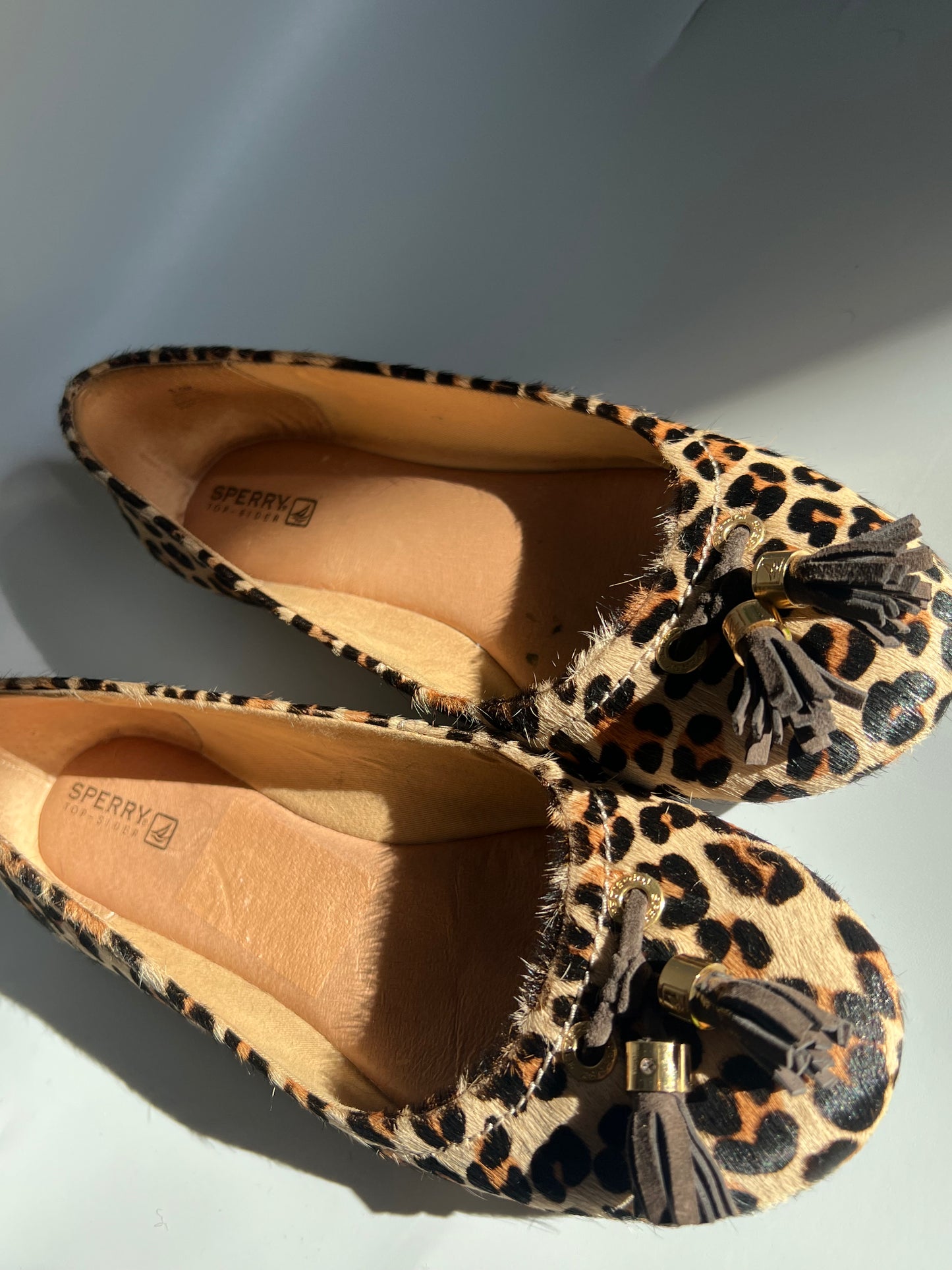 LEOPARD SPERRY BALLET FLATS