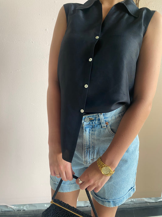 VINTAGE ROBBIE BEE SILK BLOUSE