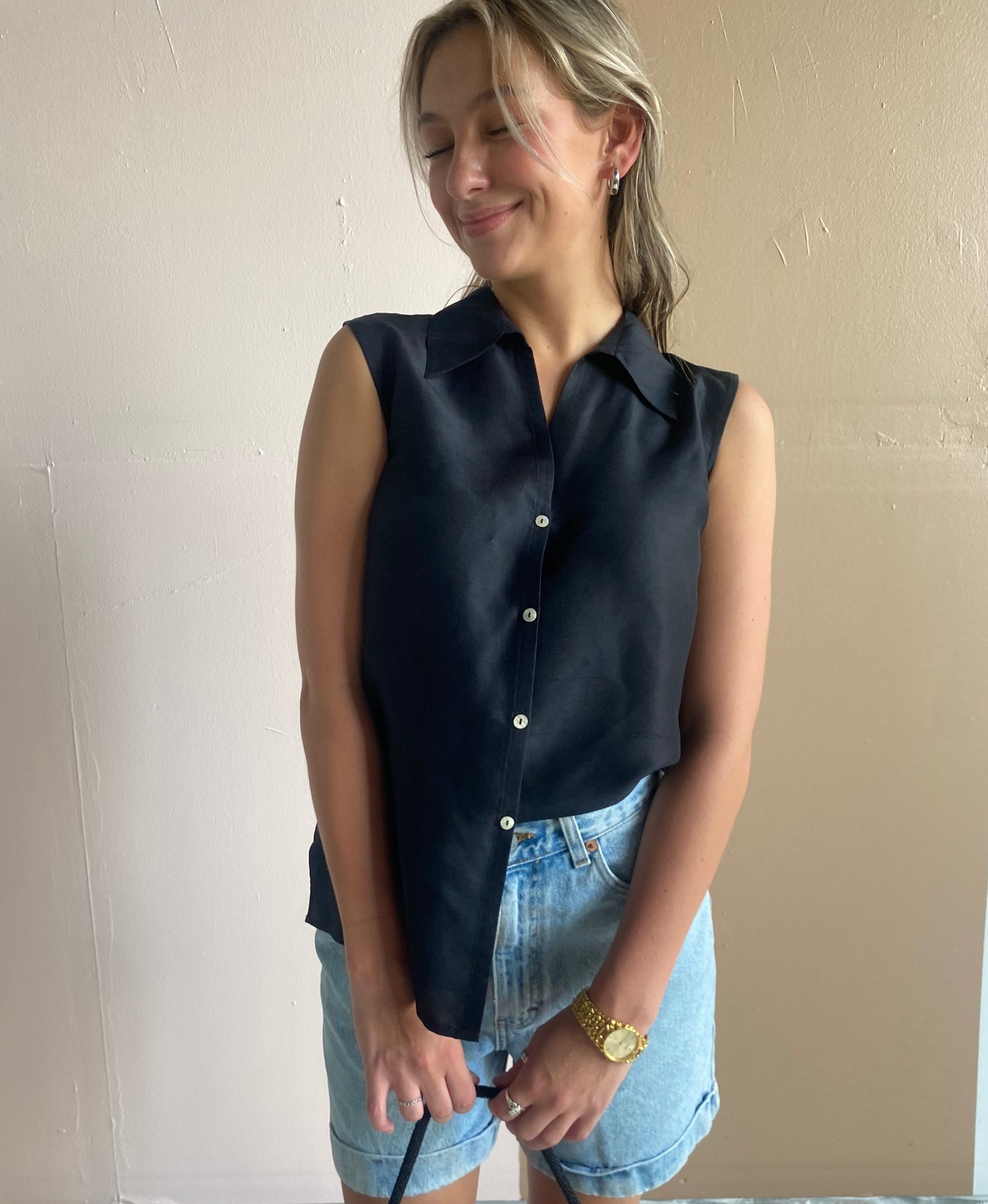 VINTAGE ROBBIE BEE SILK BLOUSE