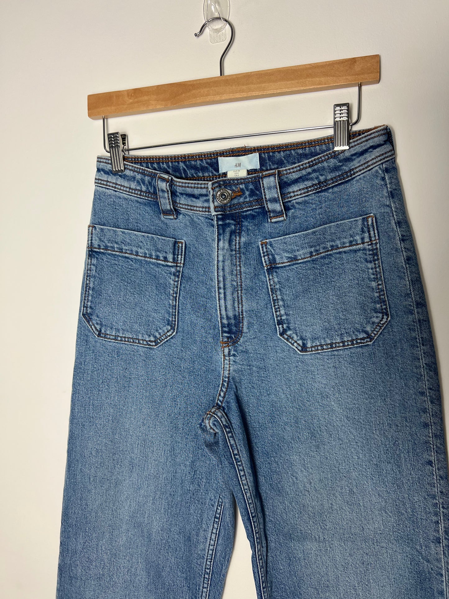 WIDE LEG CULOTTE DENIM JEANS