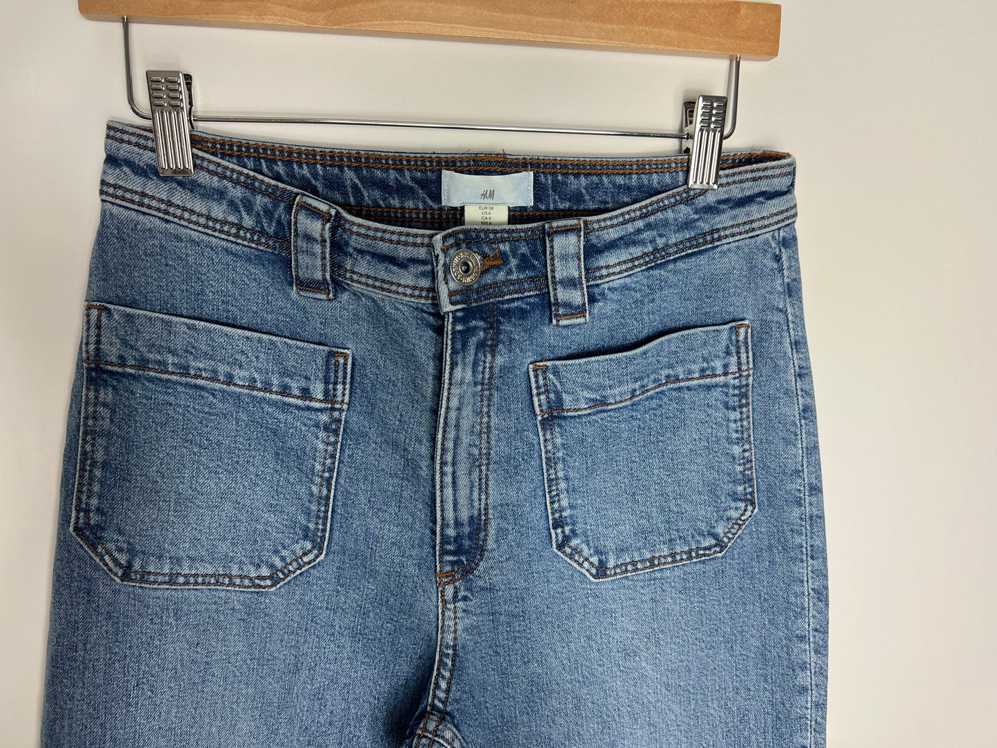 WIDE LEG CULOTTE DENIM JEANS