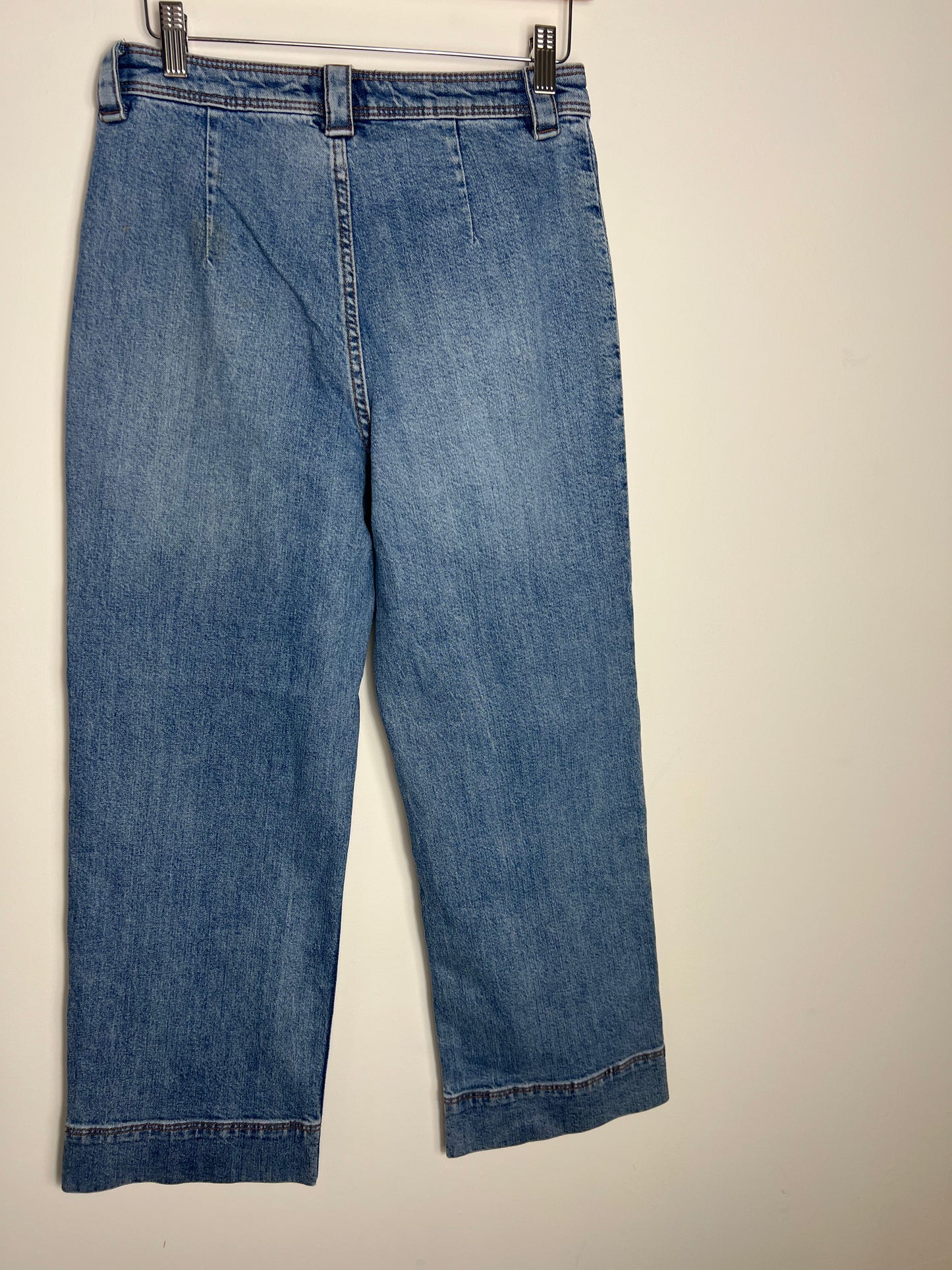 WIDE LEG CULOTTE DENIM JEANS