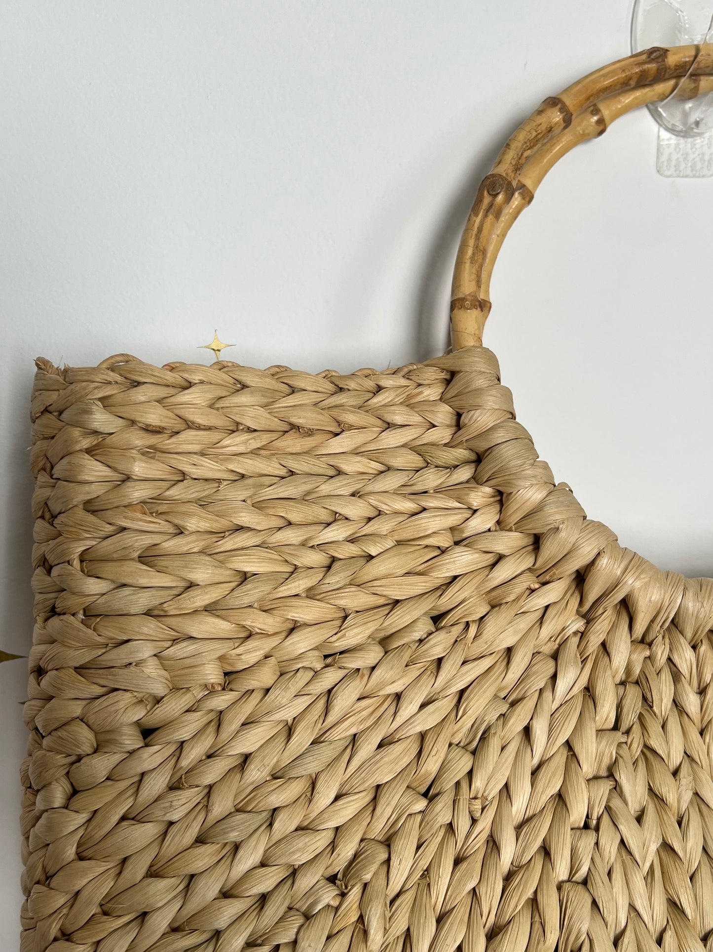 VINTAGE GAP XL WICKER BEACH TOTE