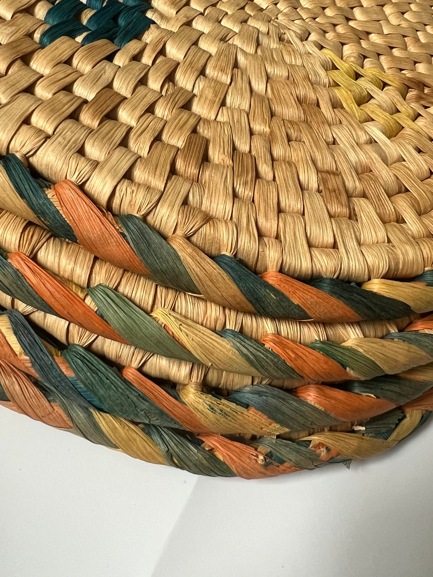SET OF 4 HAND-DYED, WICKER PLACEMAT