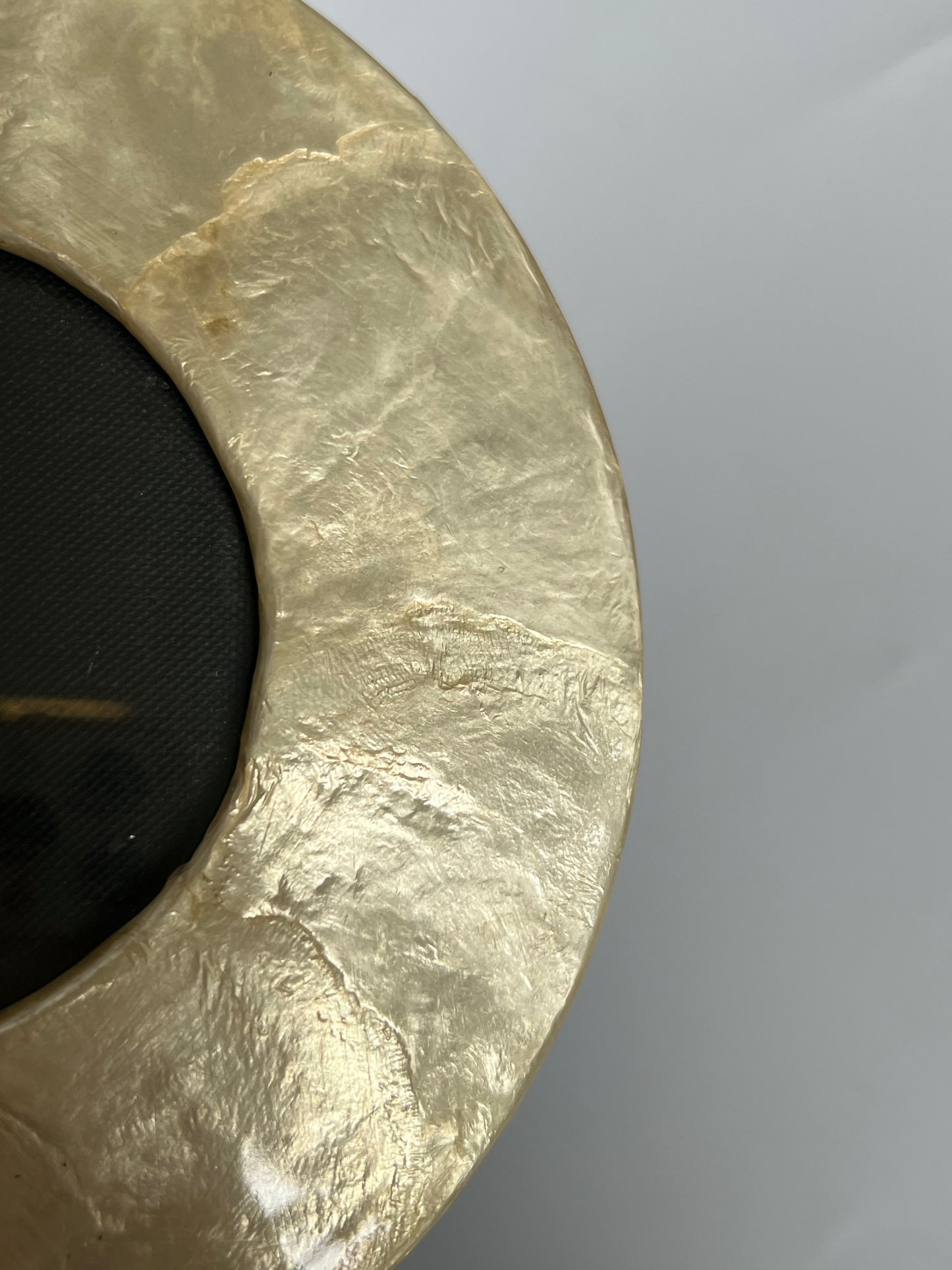 Golden Opal Round Photo Frame