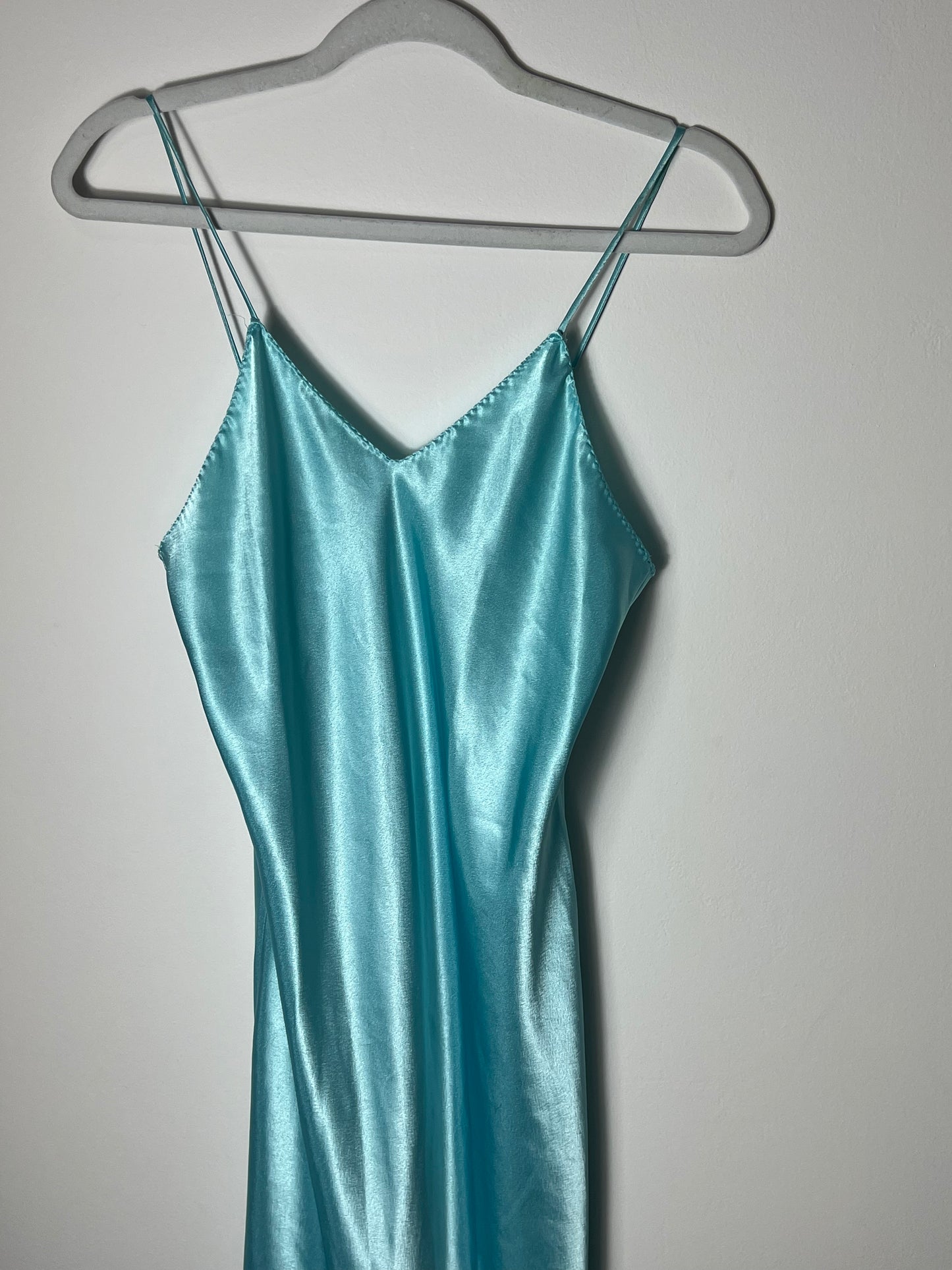VINTAGE SKYBLUE SLIP DRESS