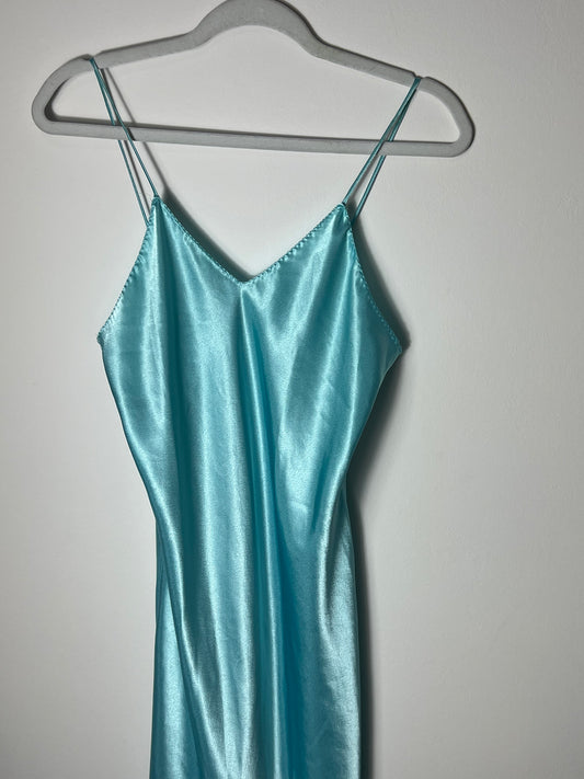 VINTAGE SKYBLUE SLIP DRESS