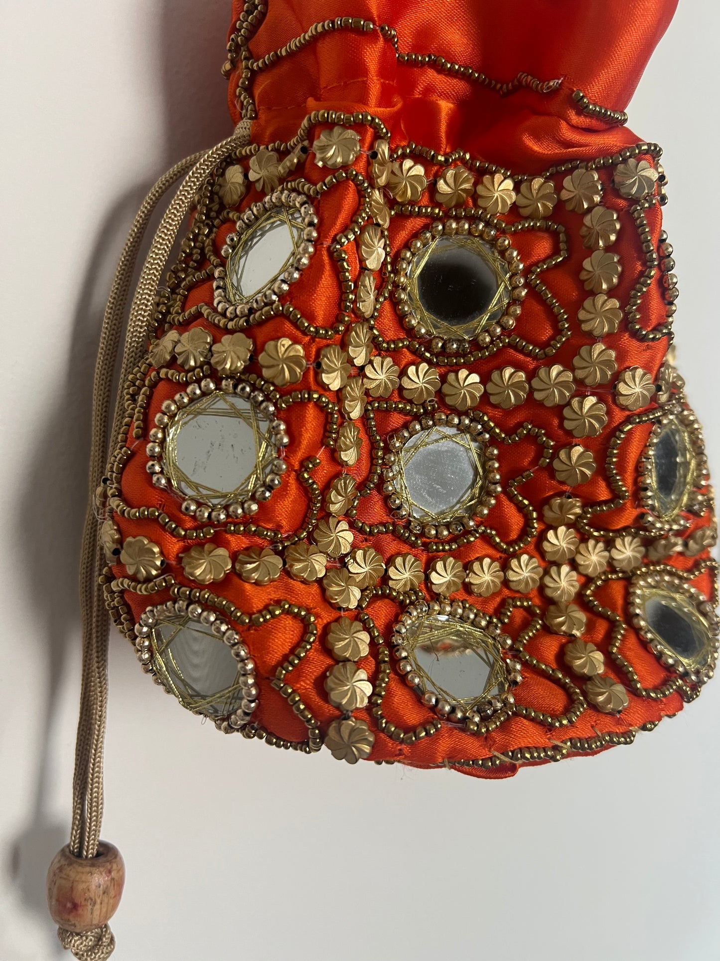 VINTAGE SILK BUCKET BAG