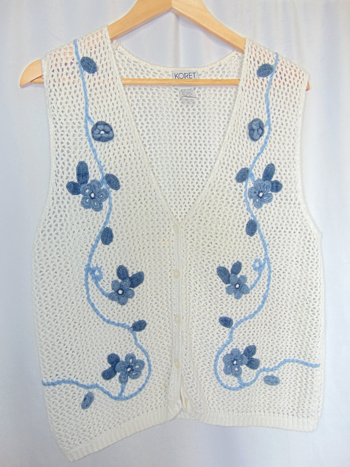 VINTAGE FLORAL KNITTED SWEATER VEST