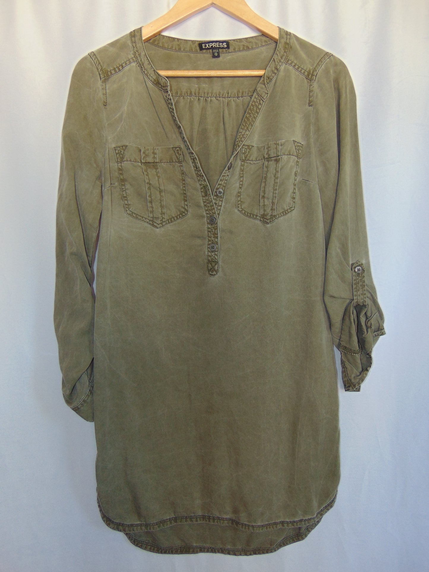 OLIVE GREEN EXPRESS DRESS